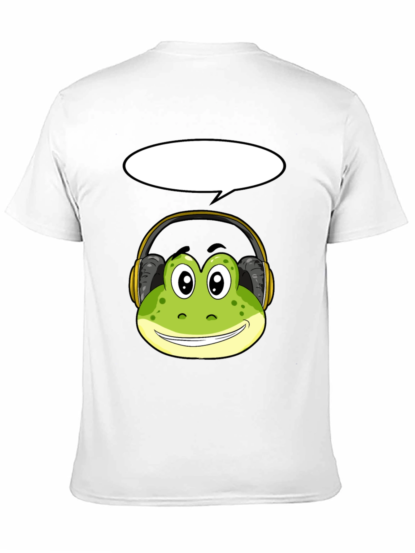 Frog Headphone Graphic Tee - Cool Black T-Shirt
