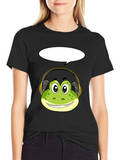 Frog Headphone Graphic Tee - Cool Black T-Shirt