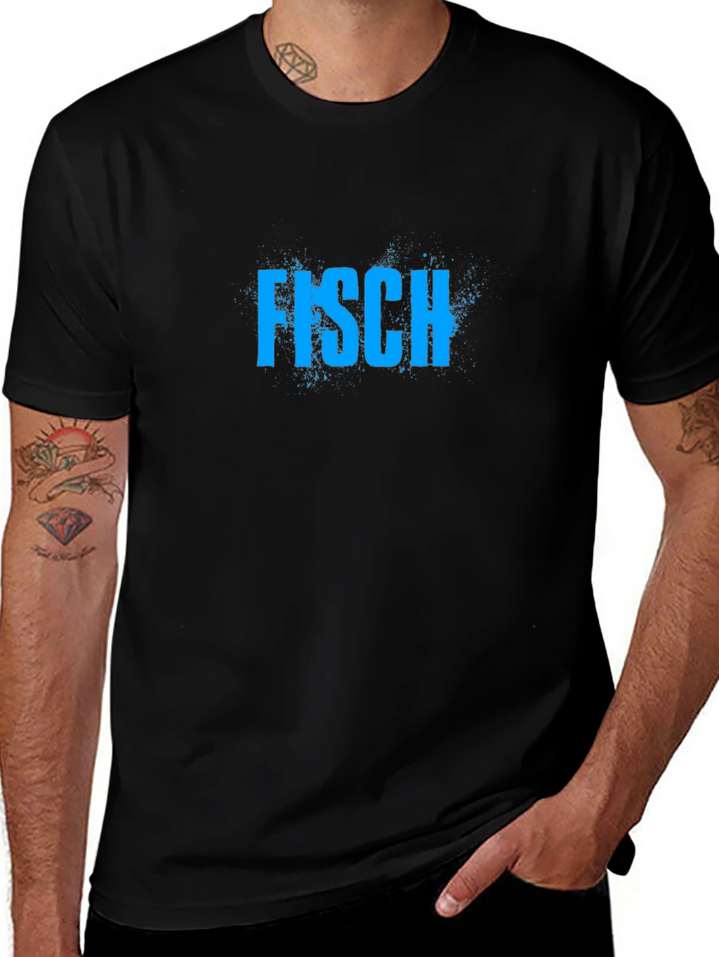 Fisch T-Shirt - Cool Blue Graphic