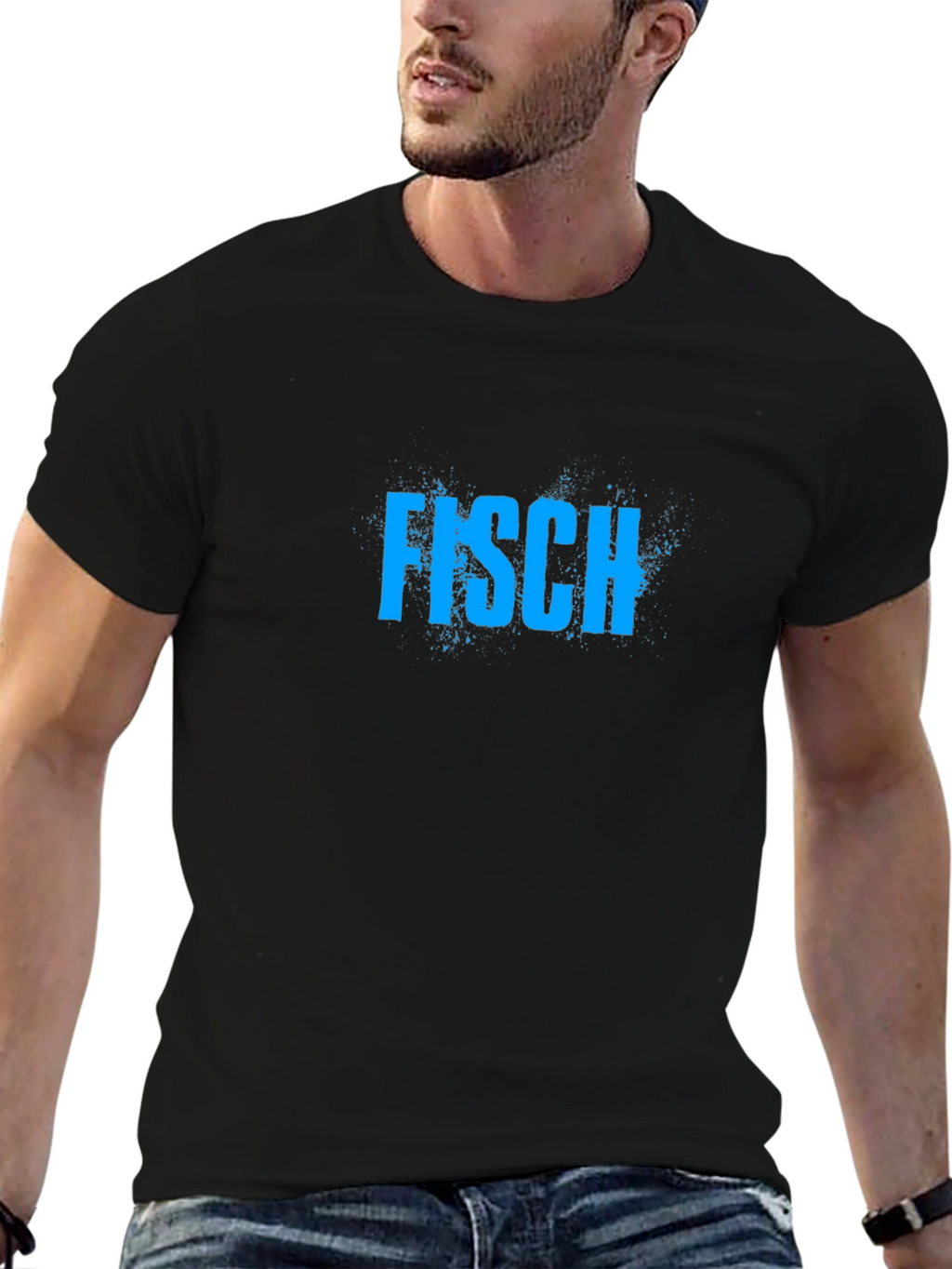 Fisch T-Shirt - Cool Blue Graphic