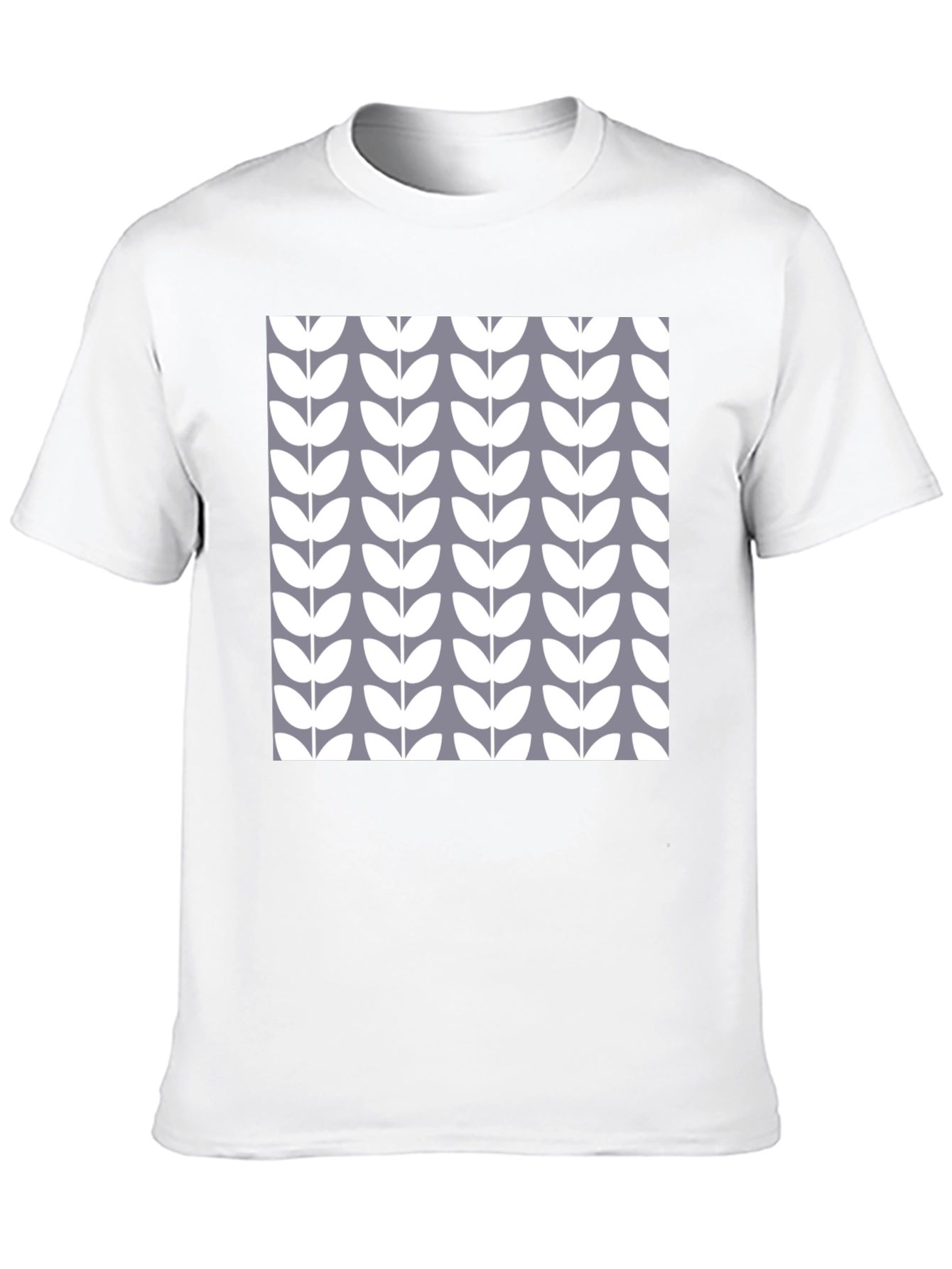 Stylish Floral Pattern Black T-Shirt