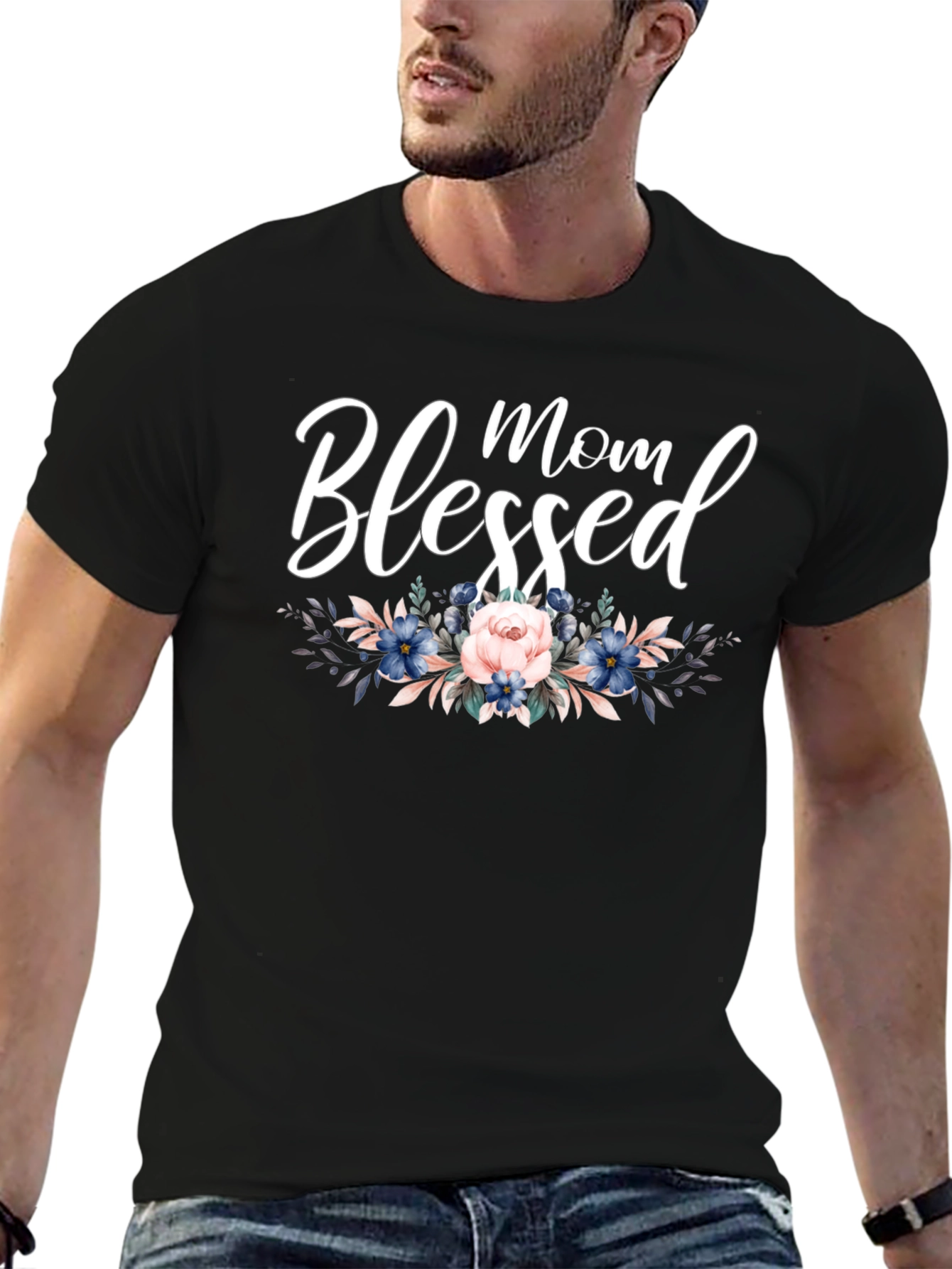Blessed Mom Floral T-Shirt - Stylish Womens Tee