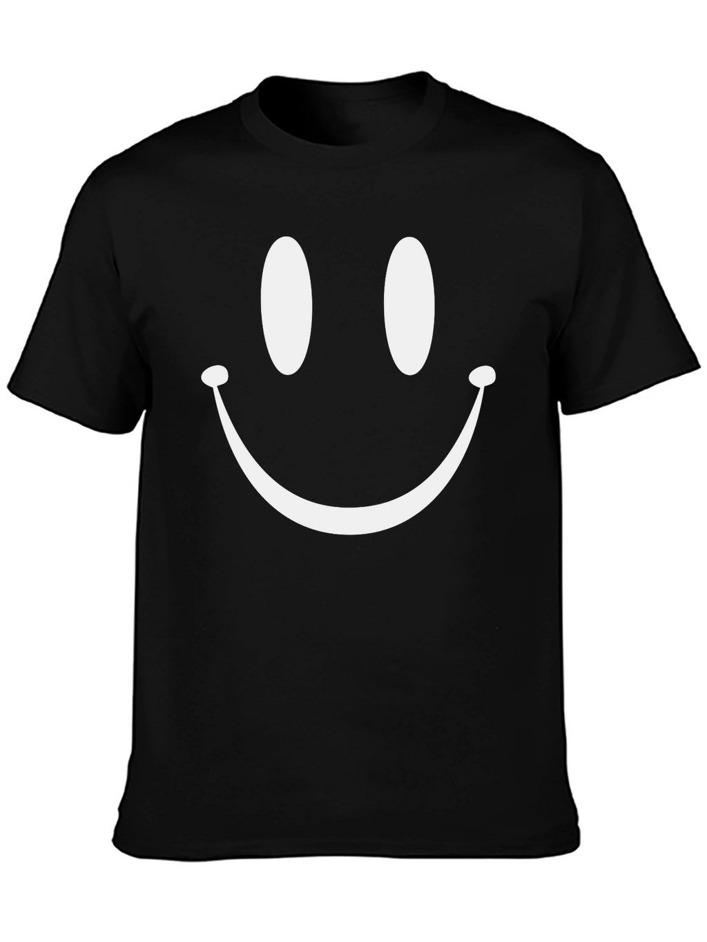 Smiley Face Graphic Tee - Classic Black T-Shirt