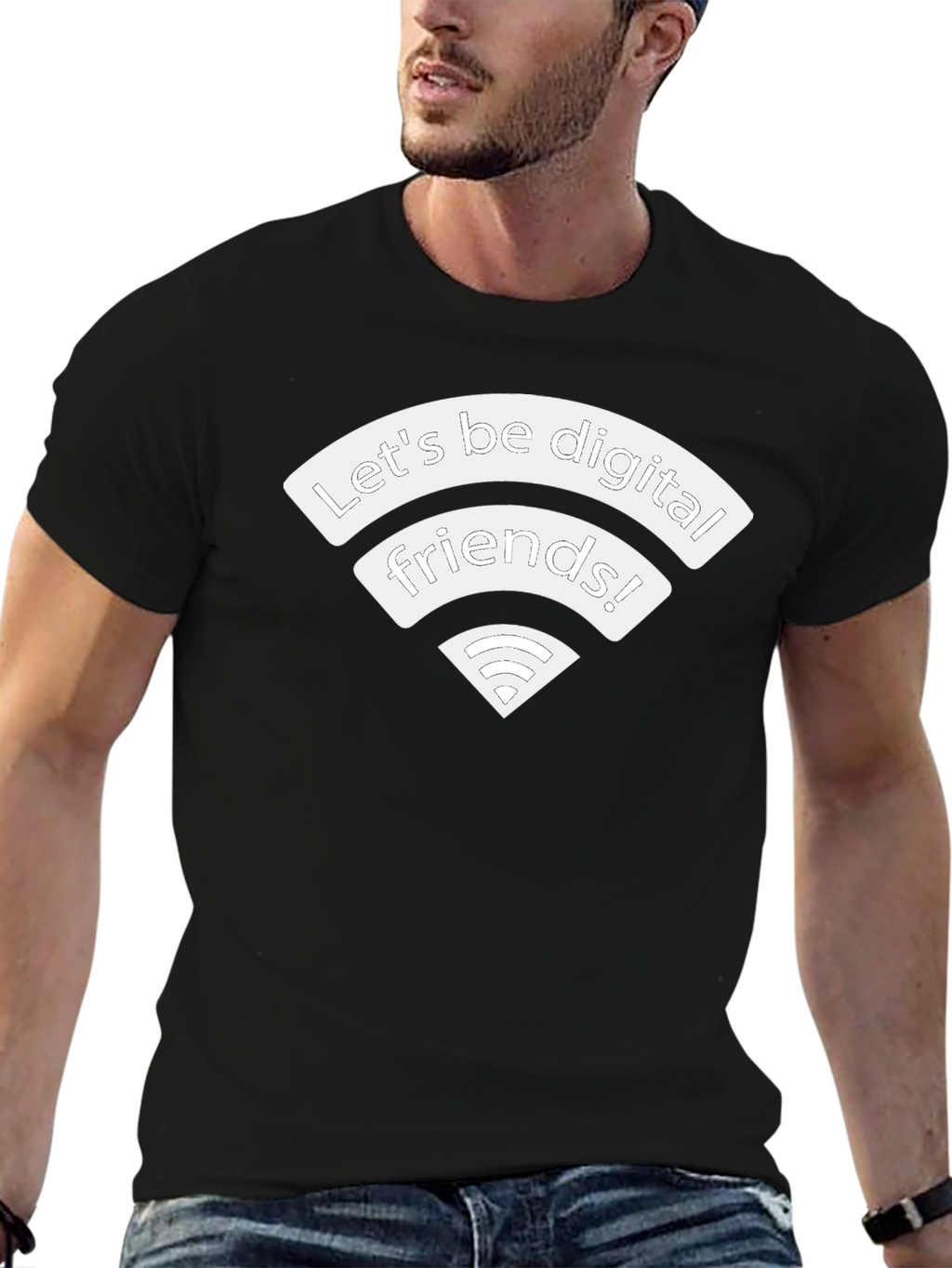 Digital Friends Graphic Tee - Black T-Shirt