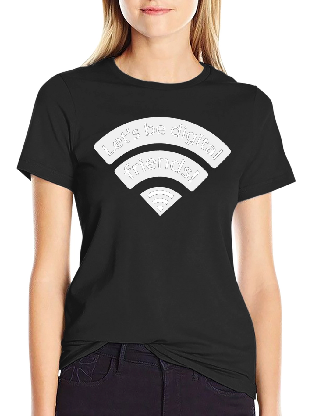 Digital Friends Graphic Tee - Black T-Shirt
