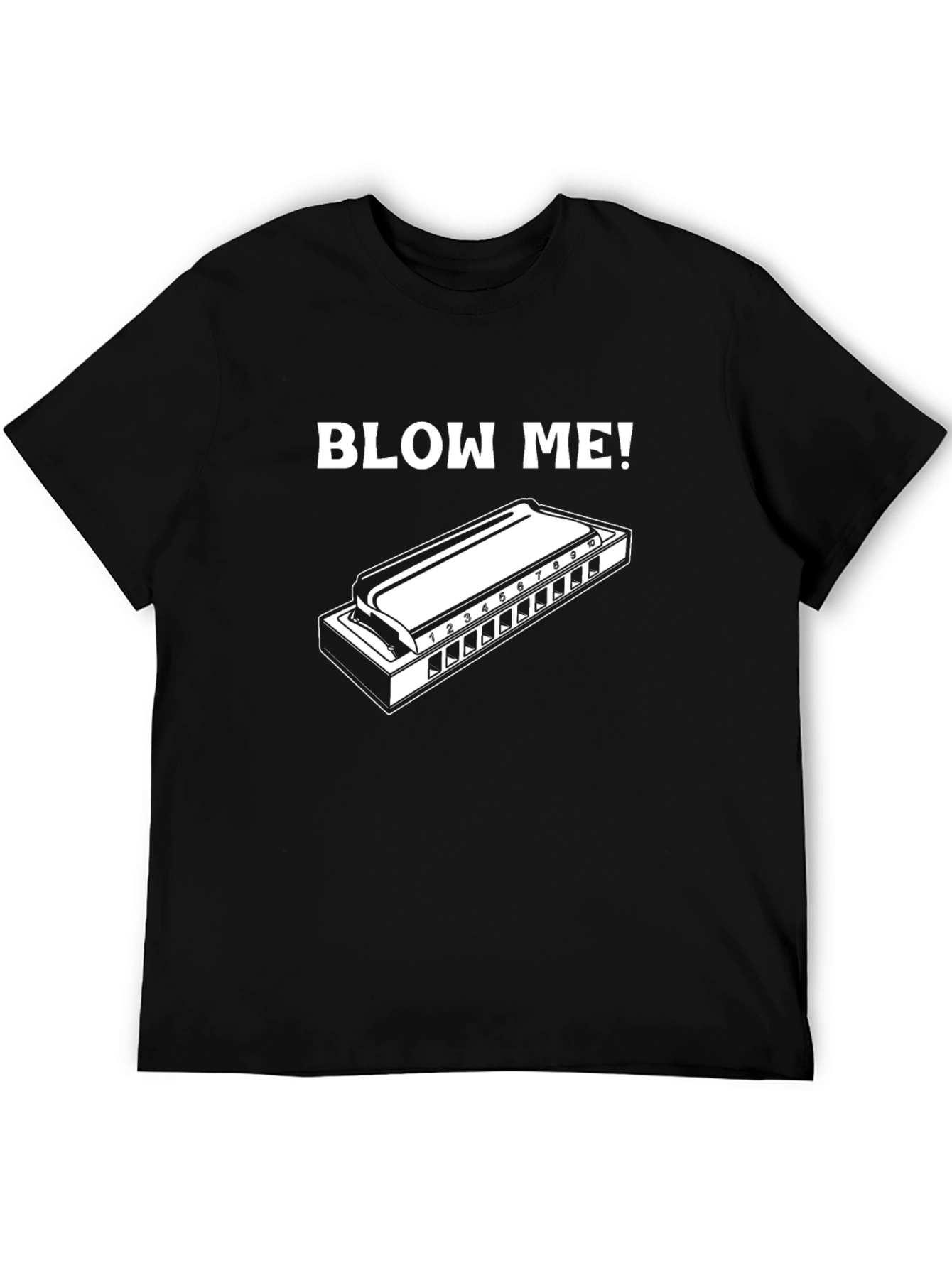 Blow Me Harmonica Graphic Tee