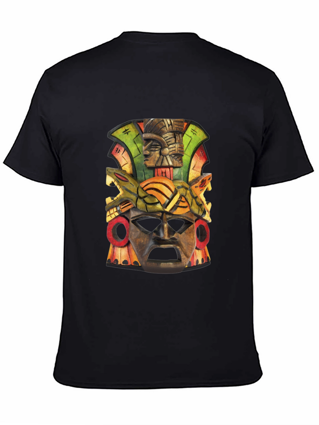 Aztec Mask Graphic Tee - Unique Design