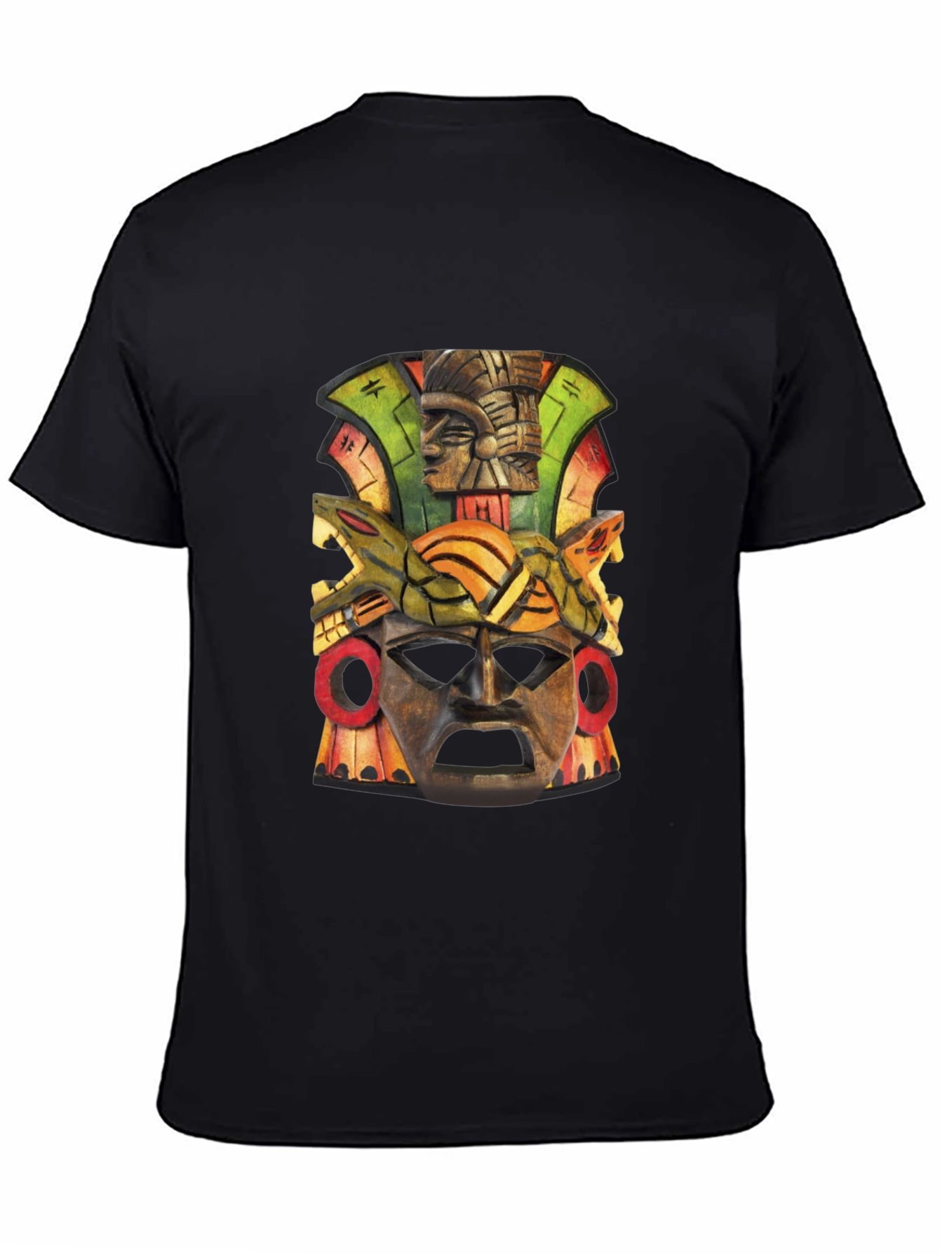 Aztec Mask Graphic Tee - Unique Design