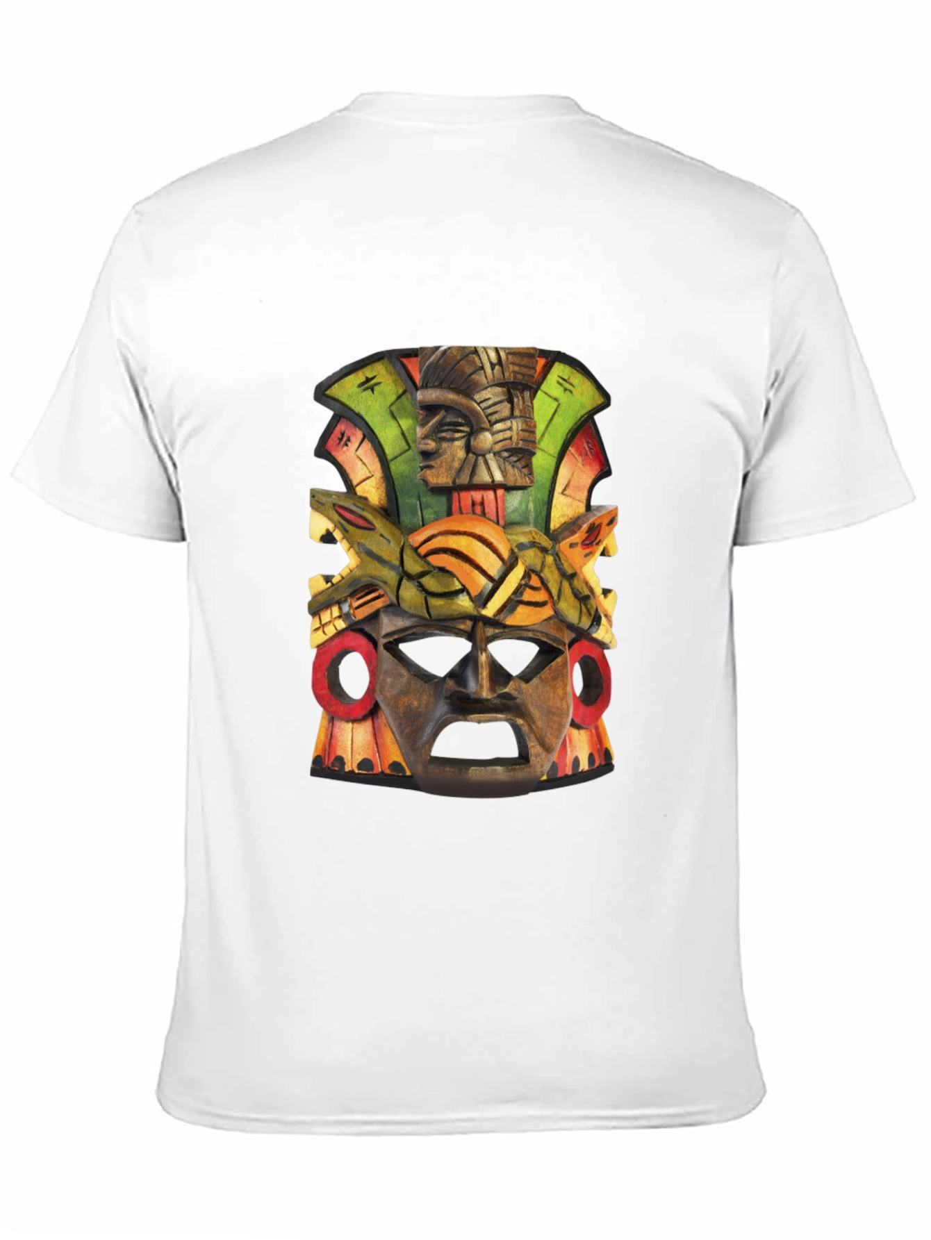 Aztec Mask Graphic Tee - Unique Design