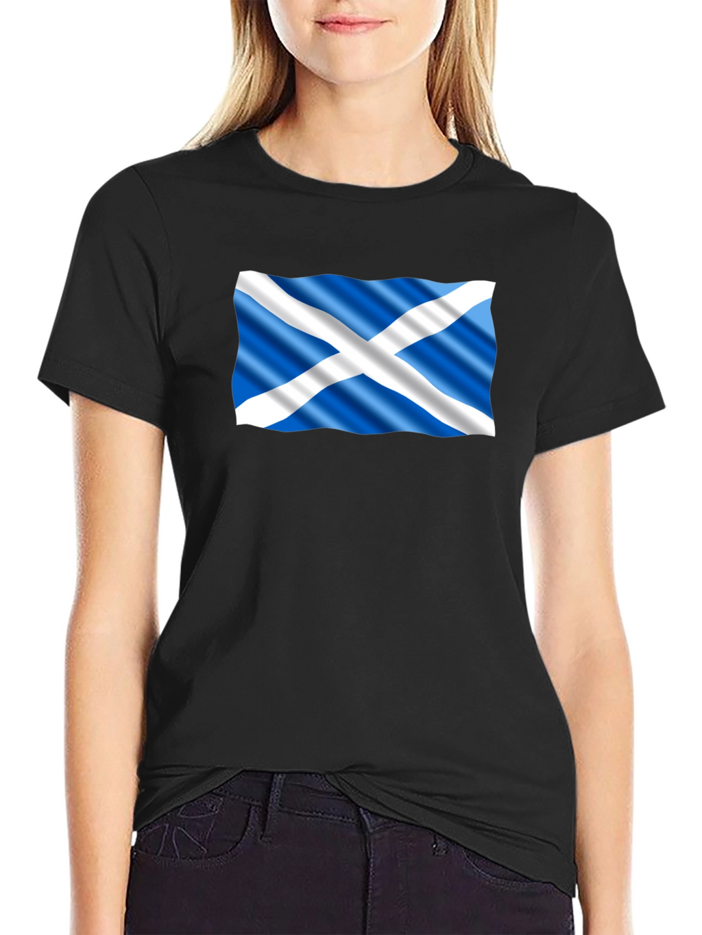 Scottish Flag Black T-Shirt