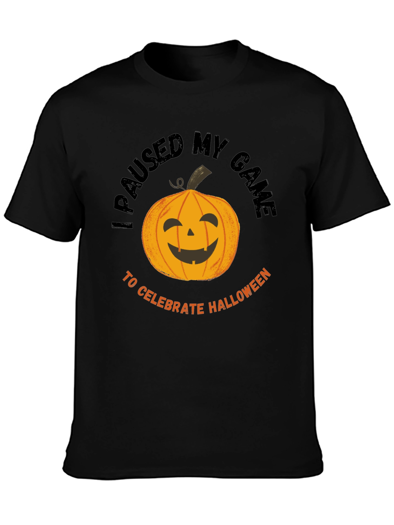 I Paused My Game Halloween T-Shirt - Gamer Pumpkin Tee