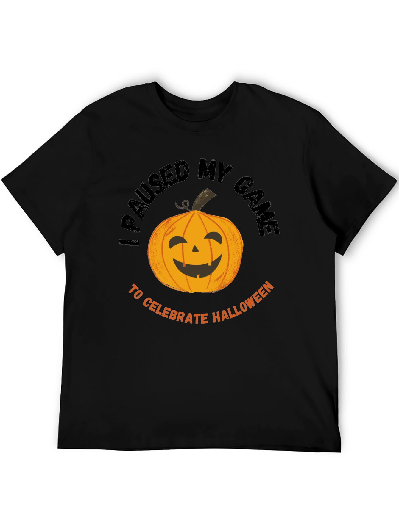 I Paused My Game Halloween T-Shirt - Gamer Pumpkin Tee