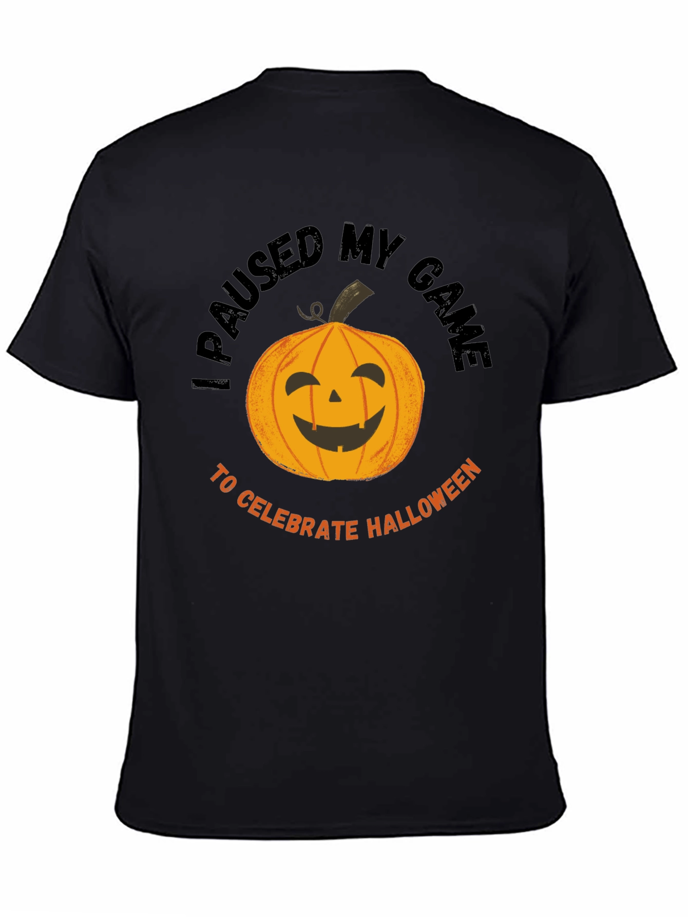 I Paused My Game Halloween T-Shirt - Gamer Pumpkin Tee