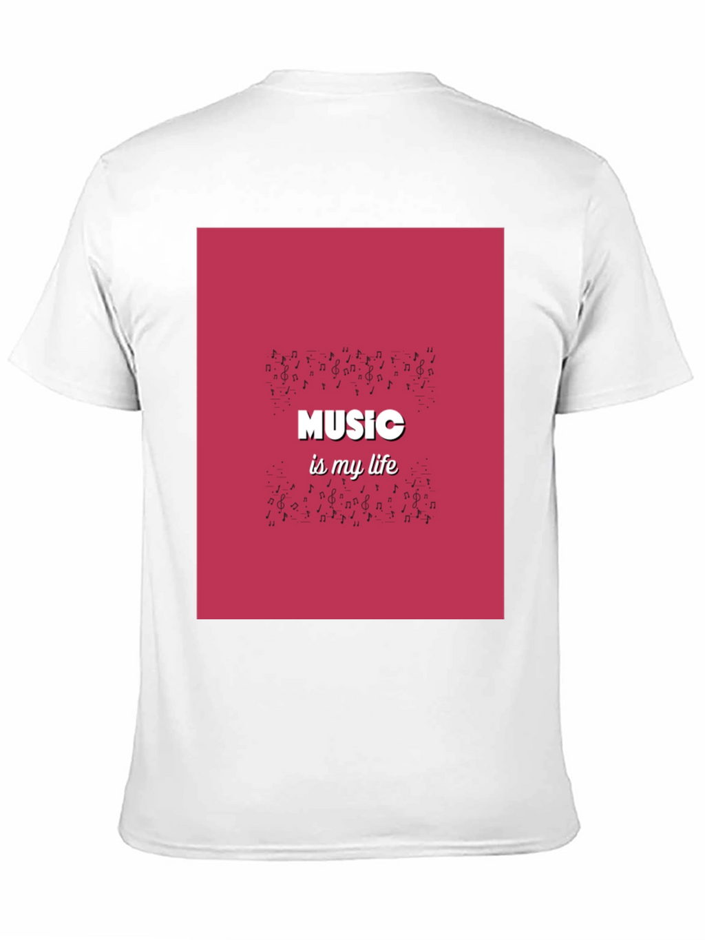 Music is My Life Black Graphic T-Shirt