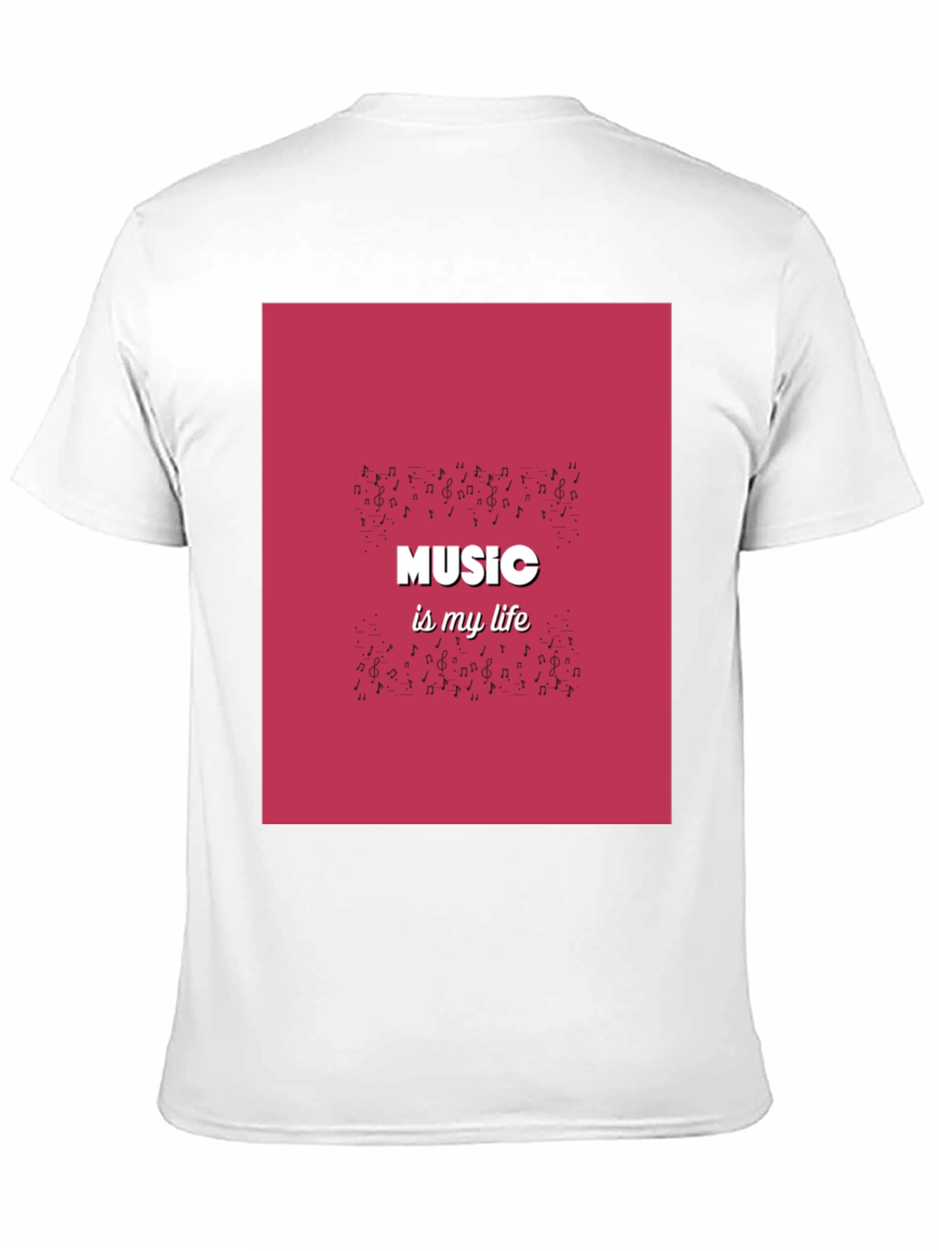 Music is My Life Black Graphic T-Shirt