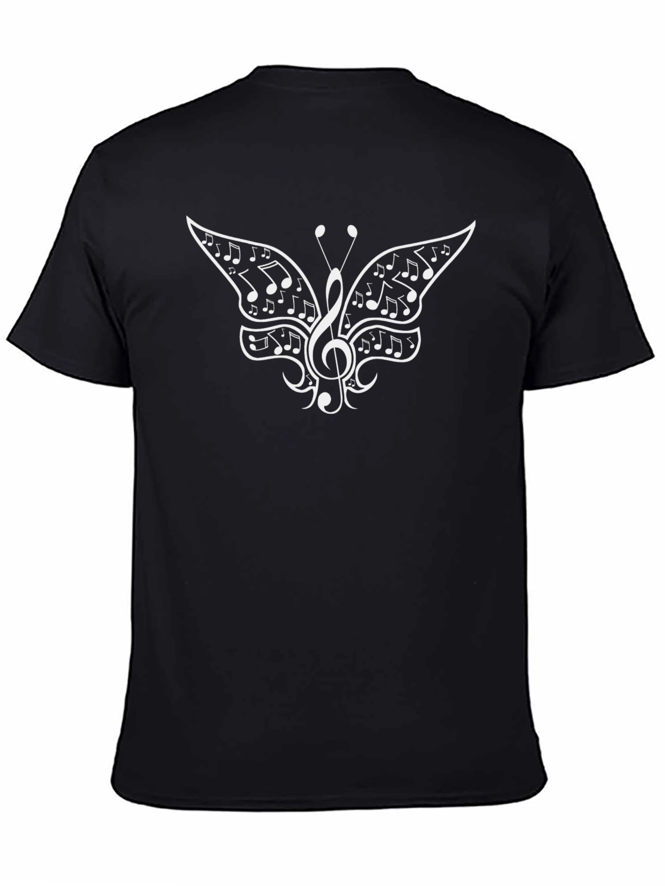 Musical Butterfly T-Shirt - Graphic Tee for Music Lovers