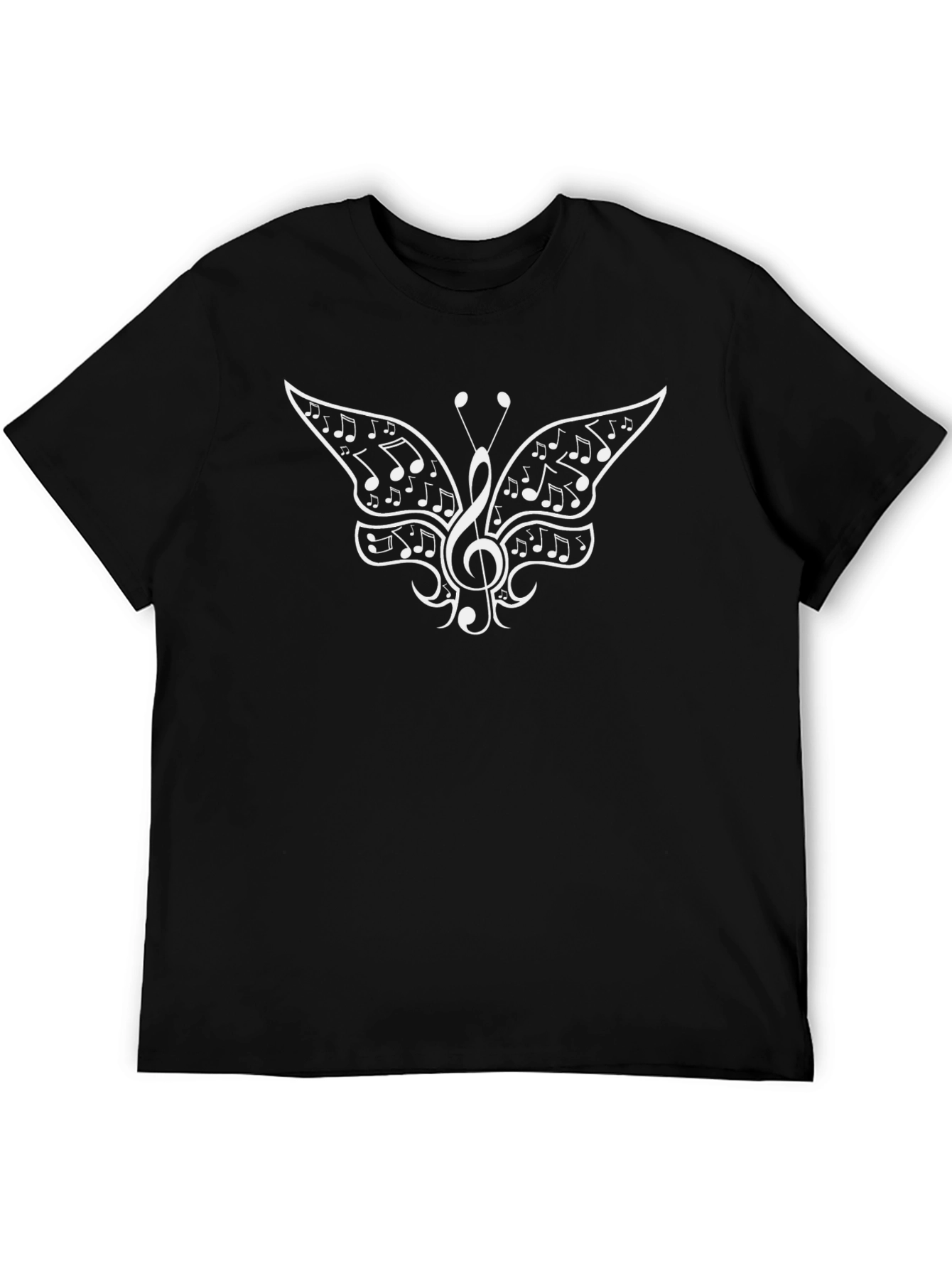 Musical Butterfly T-Shirt - Graphic Tee for Music Lovers
