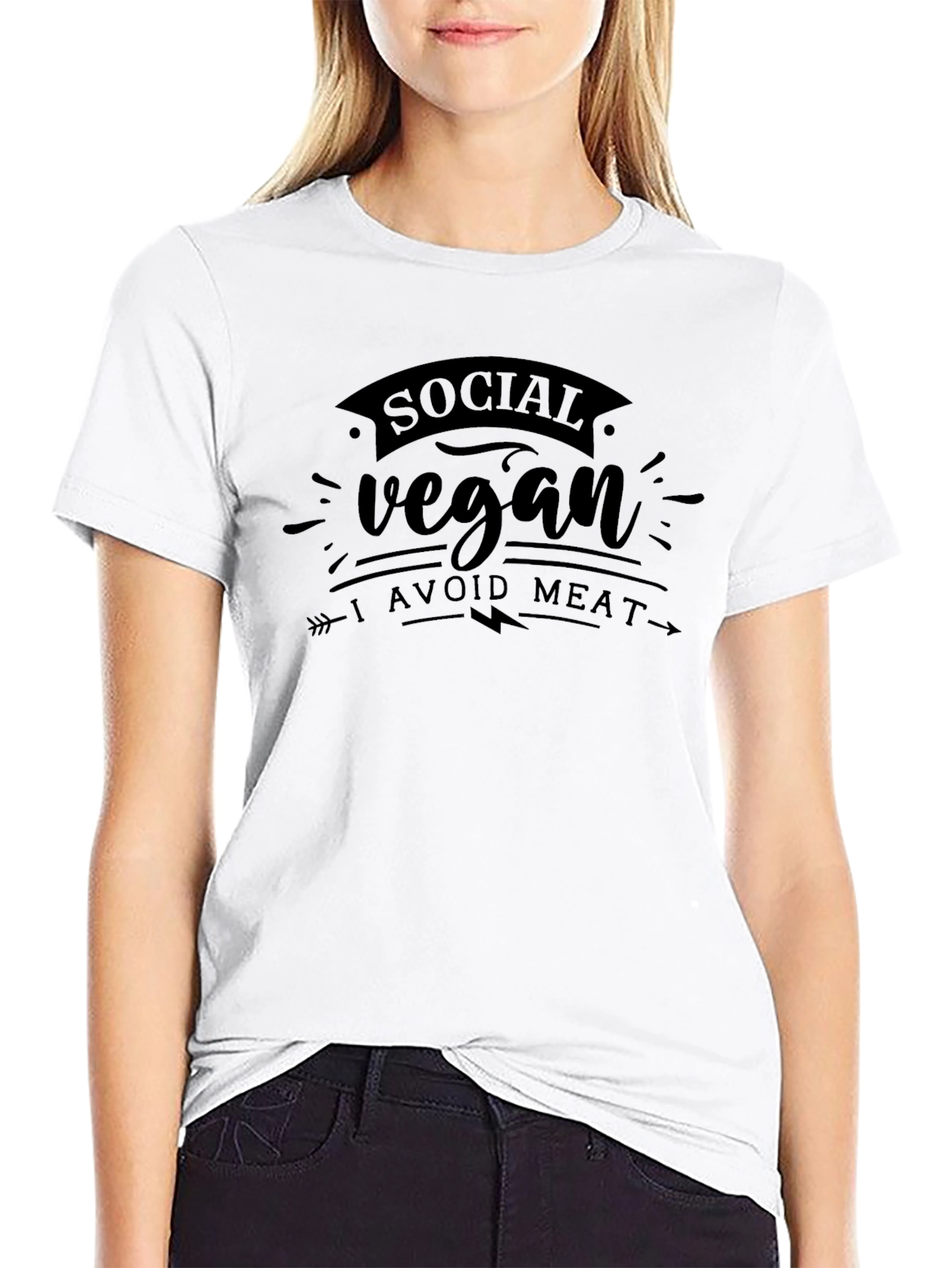 Social Vegan T-Shirt - Avoid Meat