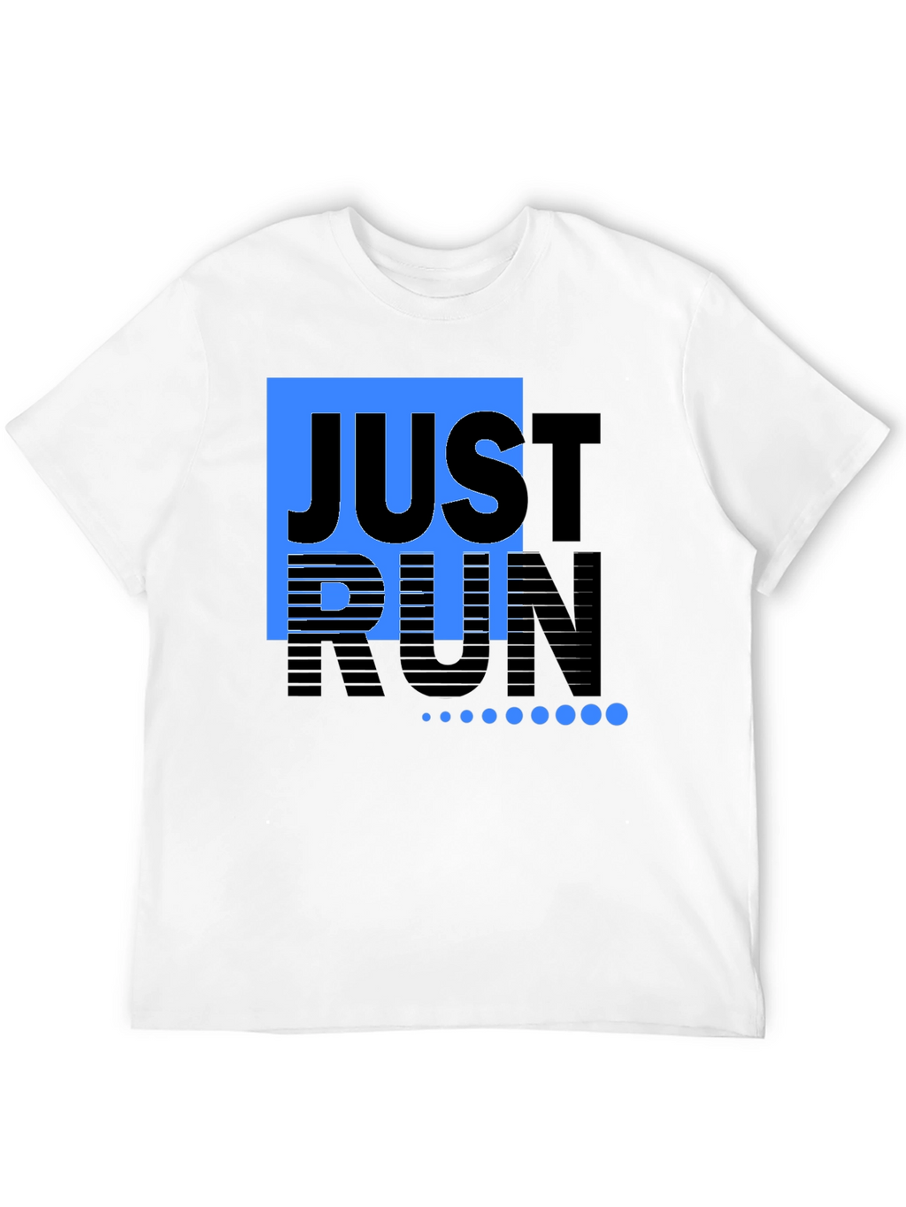 Just Run Black T-Shirt Graphic Tee