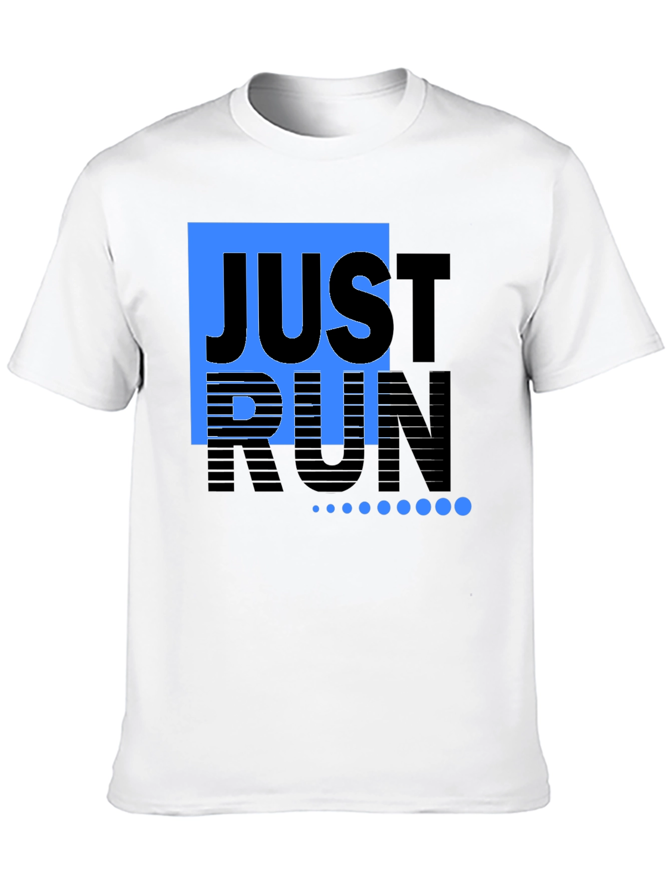 Just Run Black T-Shirt Graphic Tee