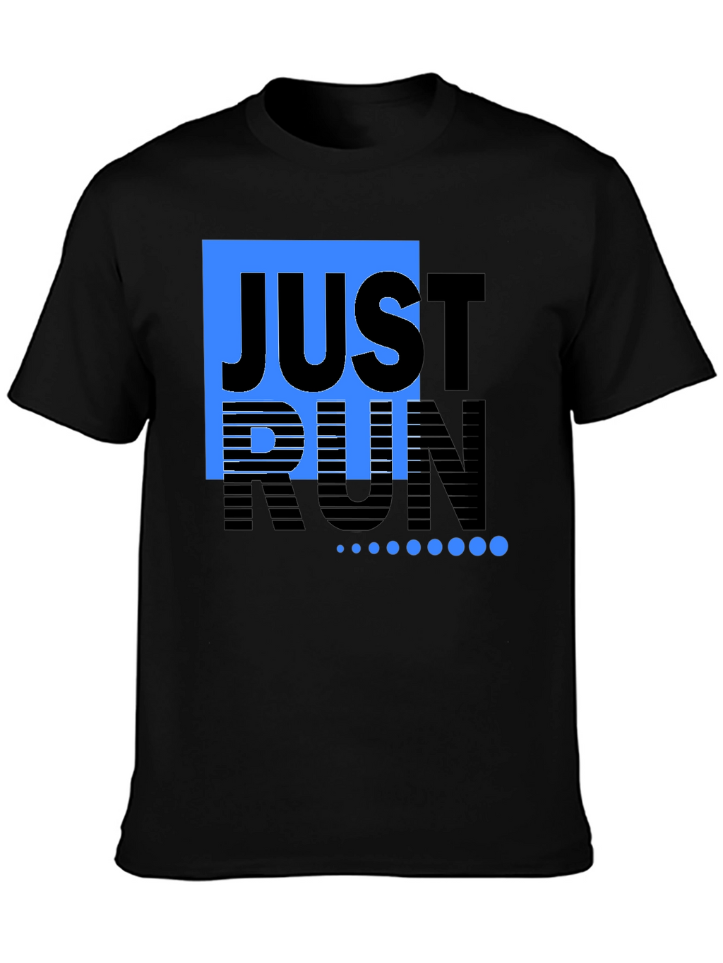 Just Run Black T-Shirt Graphic Tee