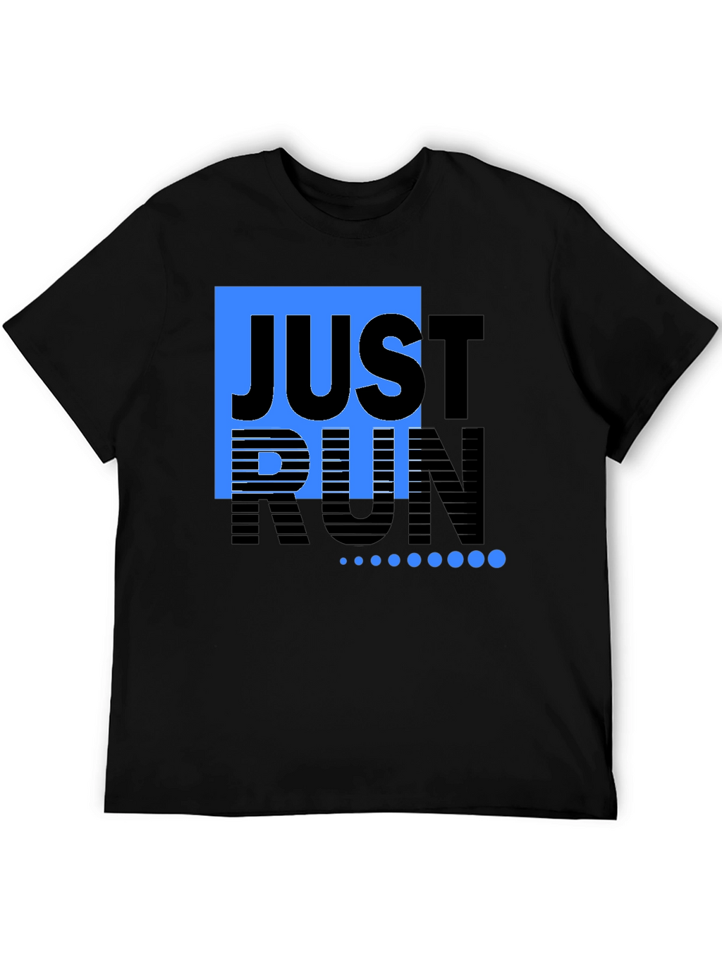 Just Run Black T-Shirt Graphic Tee