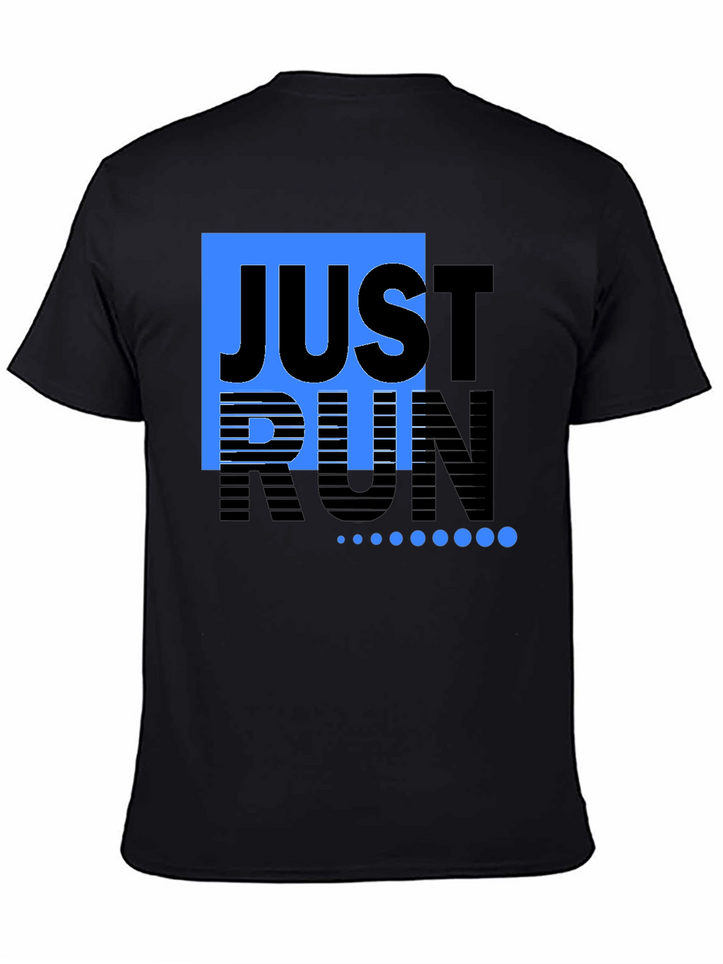 Just Run Black T-Shirt Graphic Tee