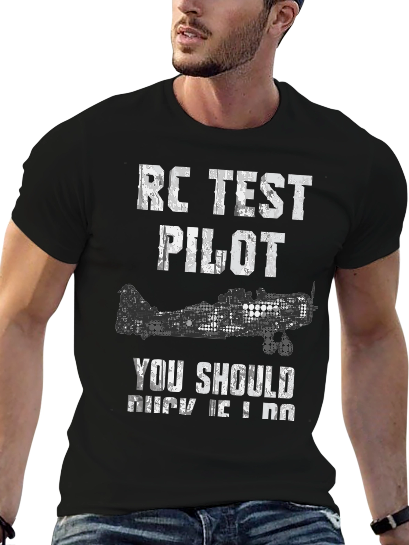 RC Test Pilot Graphic Tee - Aviation Enthusiast Shirt
