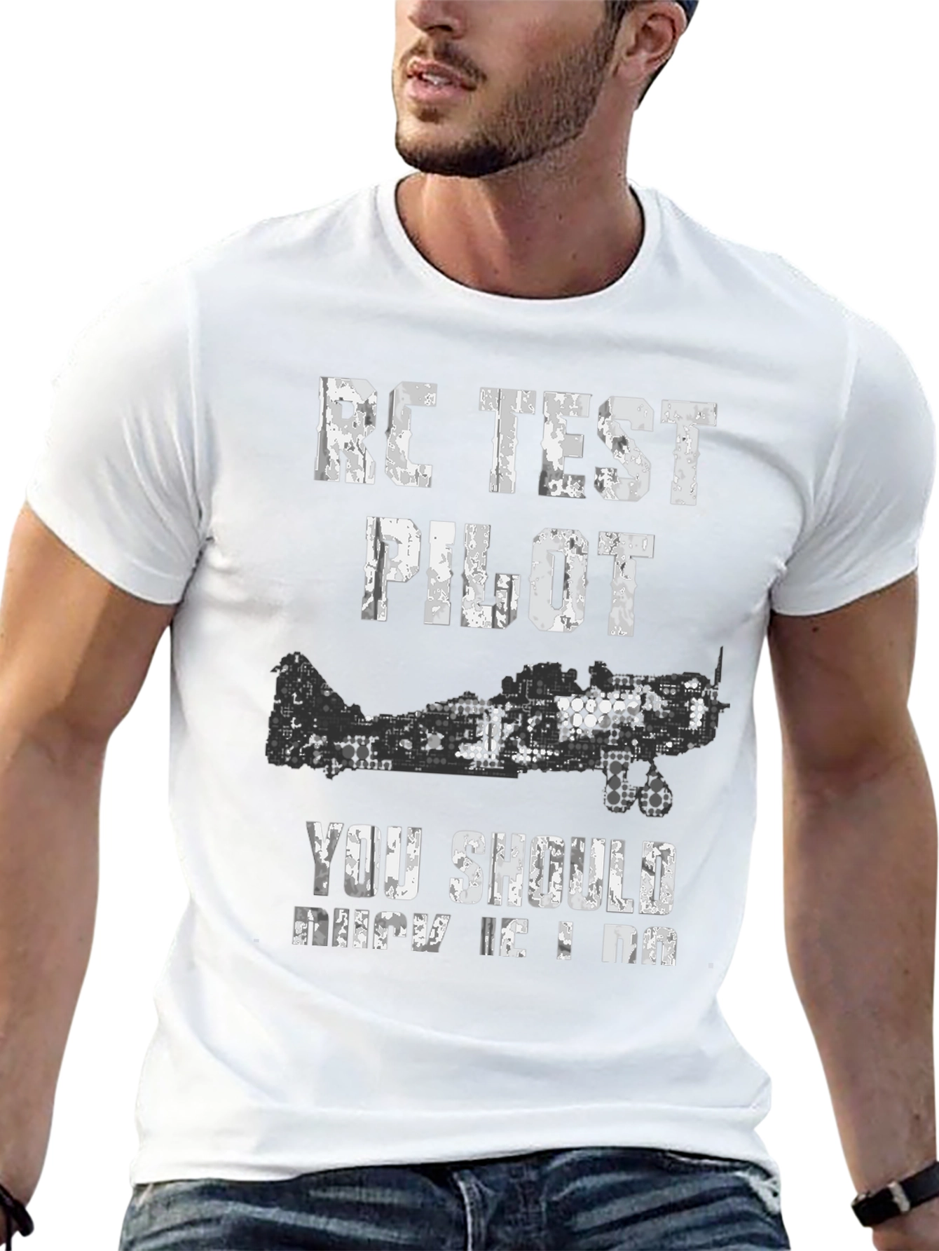 RC Test Pilot Graphic Tee - Aviation Enthusiast Shirt