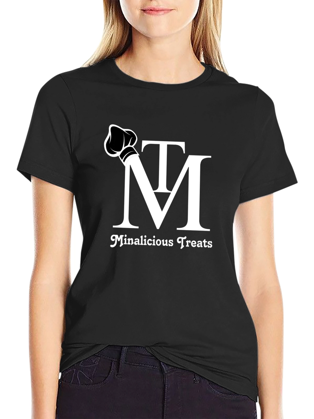 Minalicious Treats T-Shirt - Chef Logo Black Tee