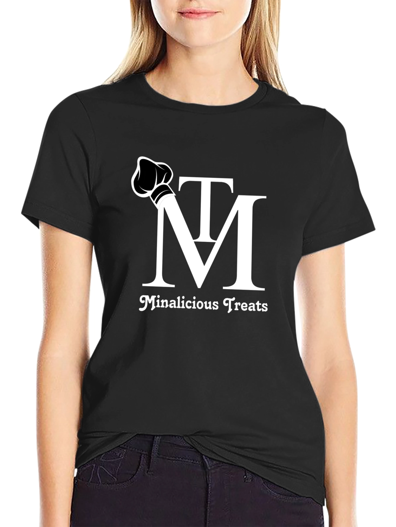 Minalicious Treats T-Shirt - Chef Logo Black Tee