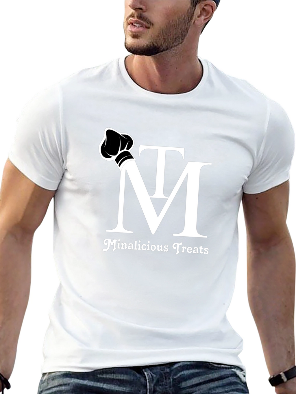 Minalicious Treats T-Shirt - Chef Logo Black Tee