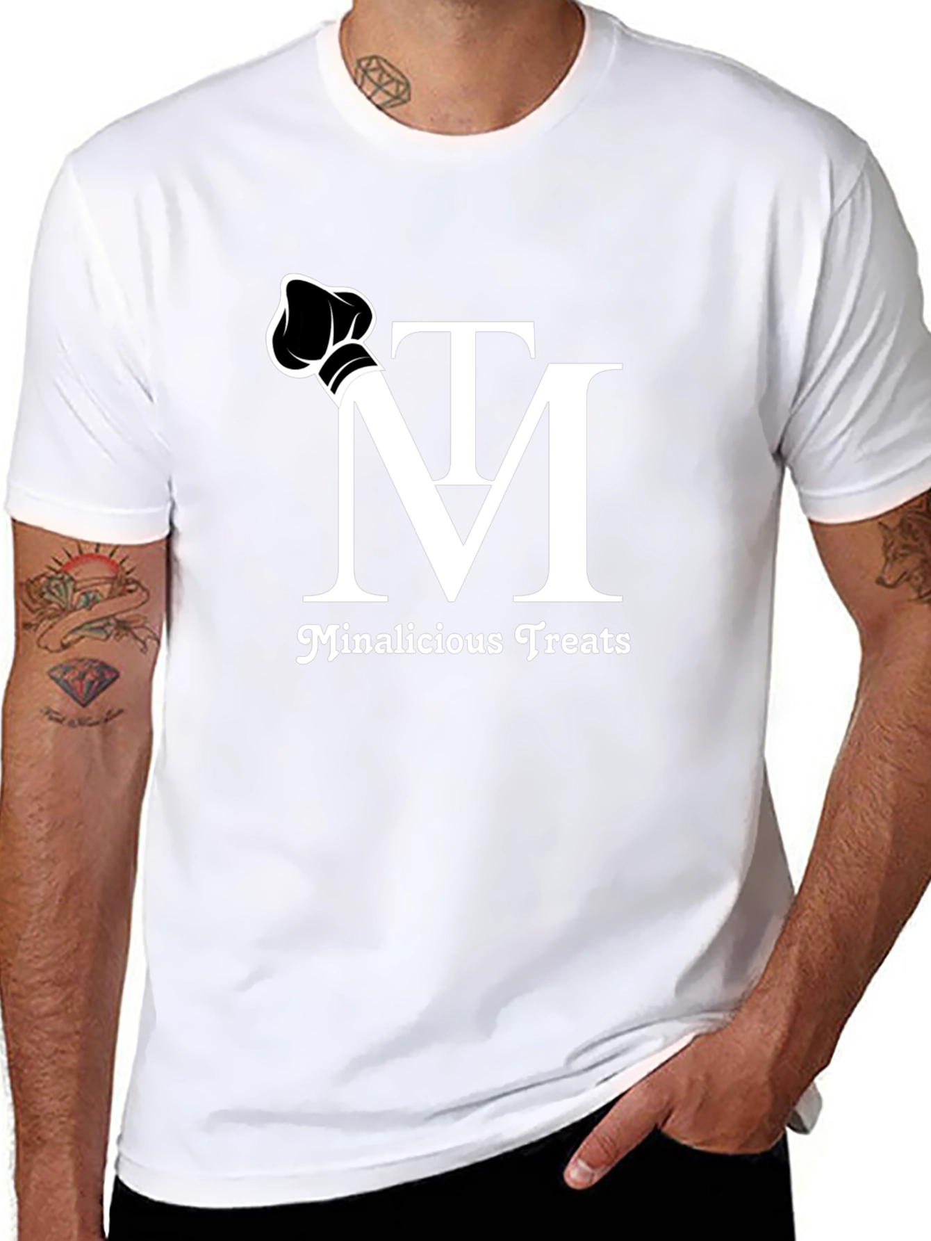 Minalicious Treats T-Shirt - Chef Logo Black Tee