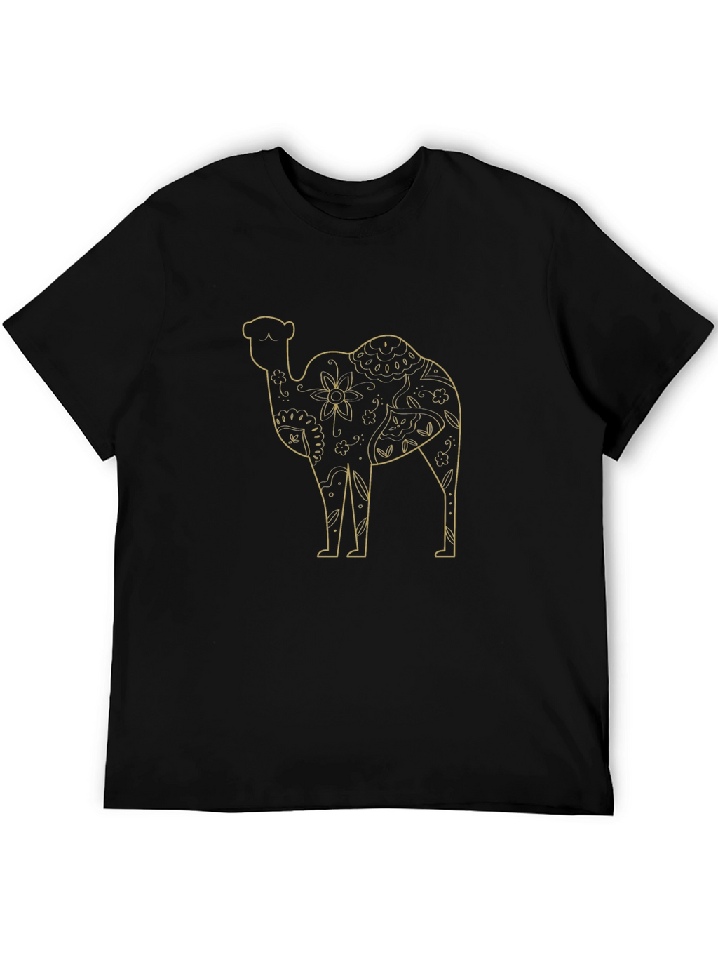 Camel Graphic Print Mens Black T-Shirt