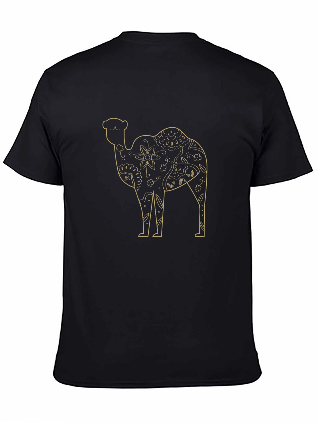 Camel Graphic Print Mens Black T-Shirt