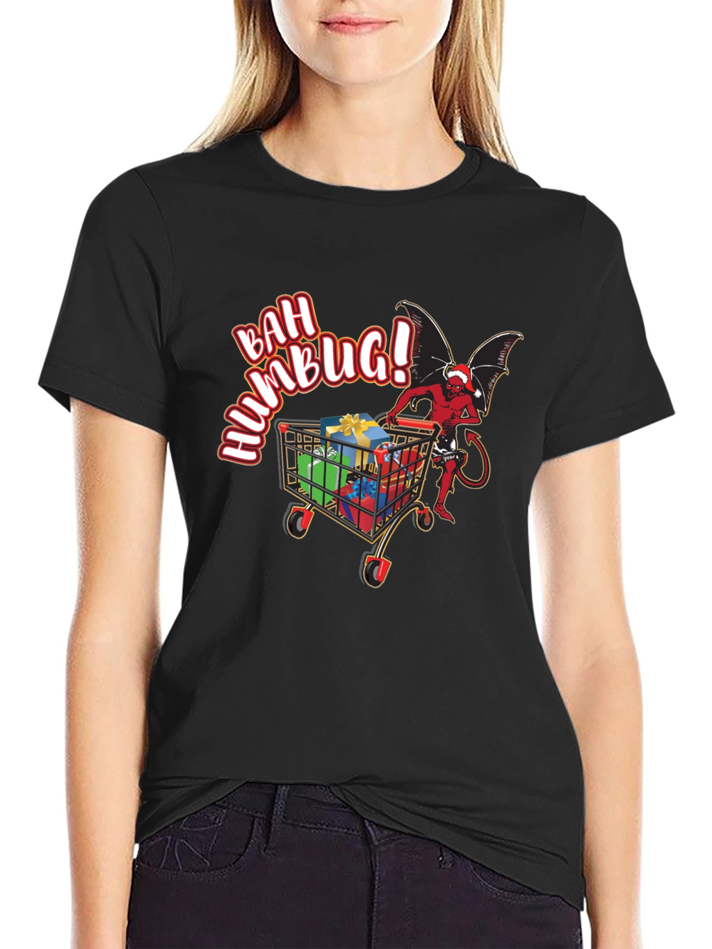 Bah Humbug Devil Christmas T-Shirt