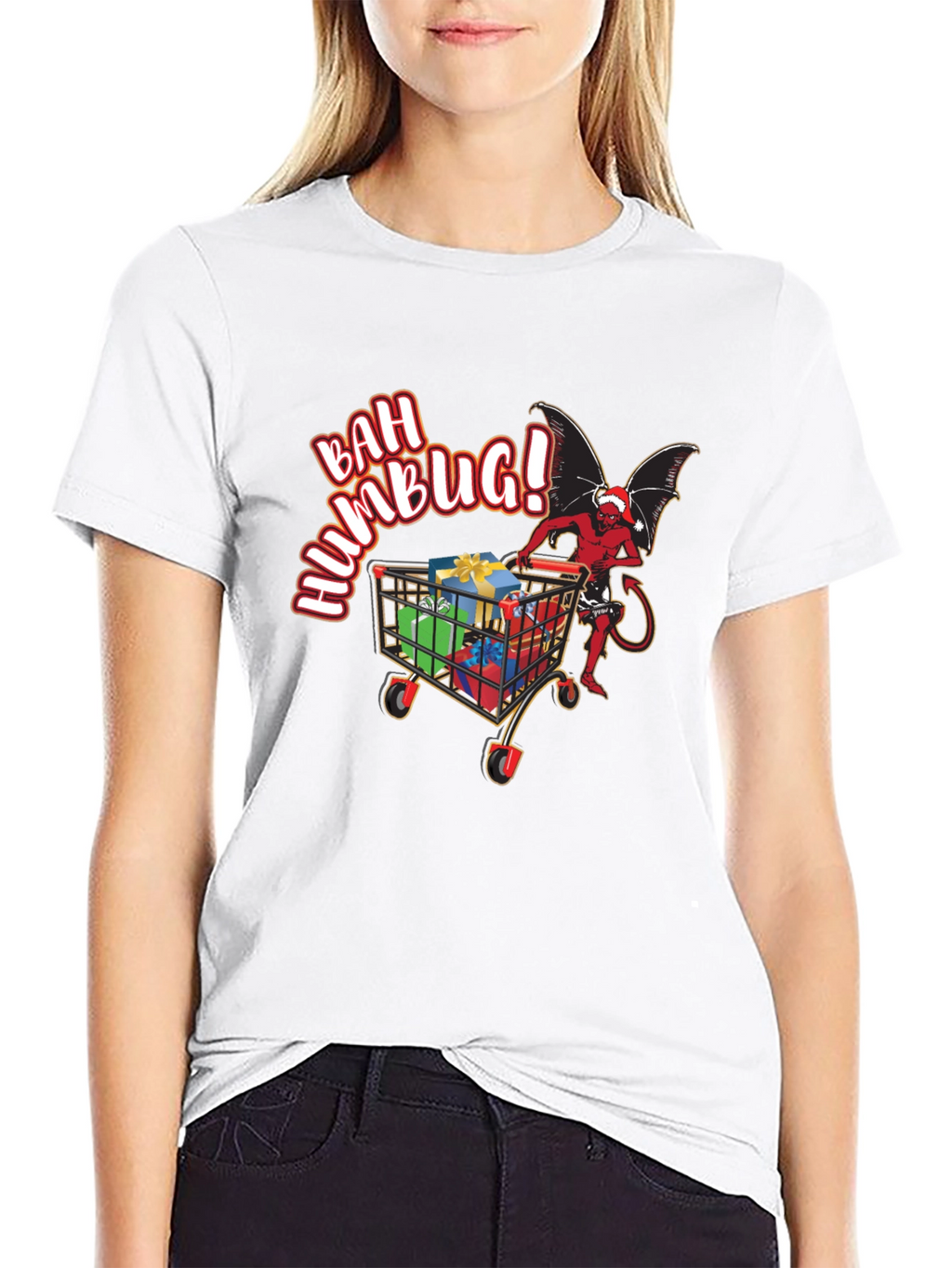 Bah Humbug Devil Christmas T-Shirt