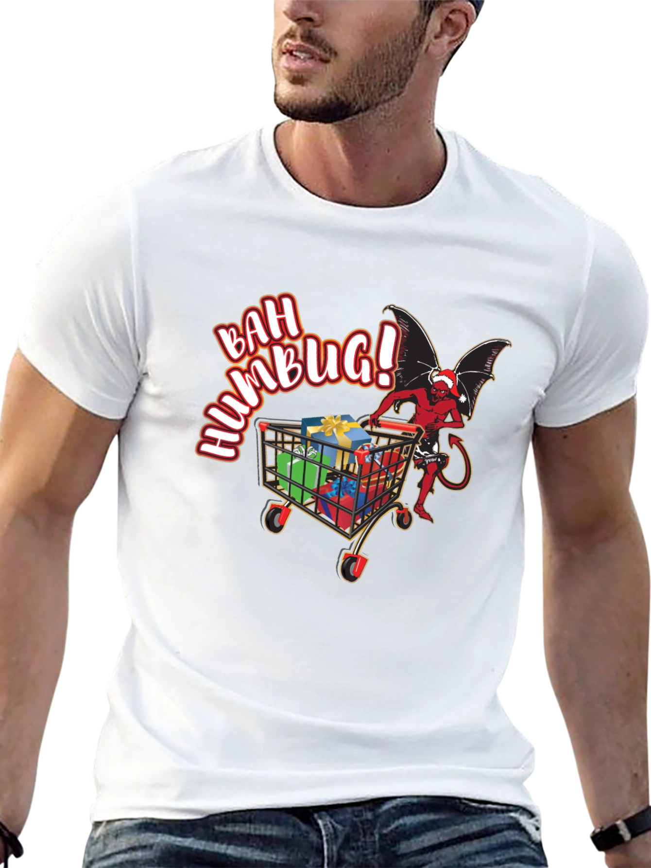 Bah Humbug Devil Christmas T-Shirt
