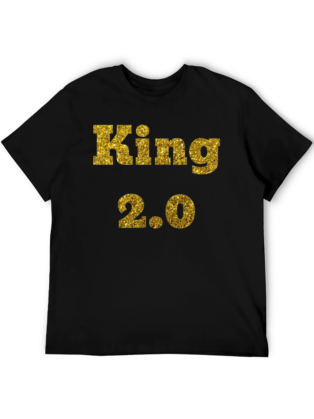 King 2.0 Glitter Print T-Shirt - Black