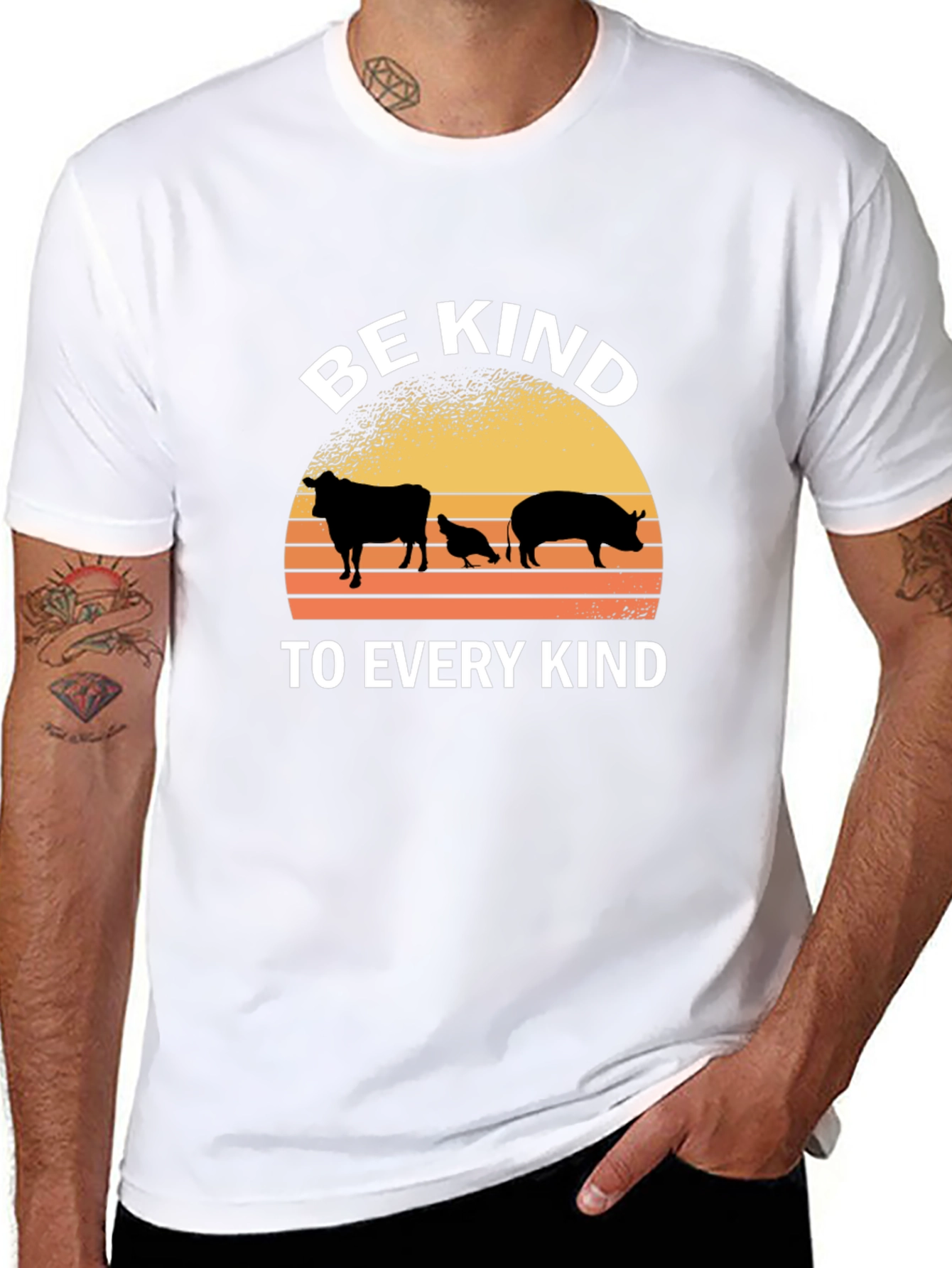 Be Kind Animal Silhouette T-Shirt