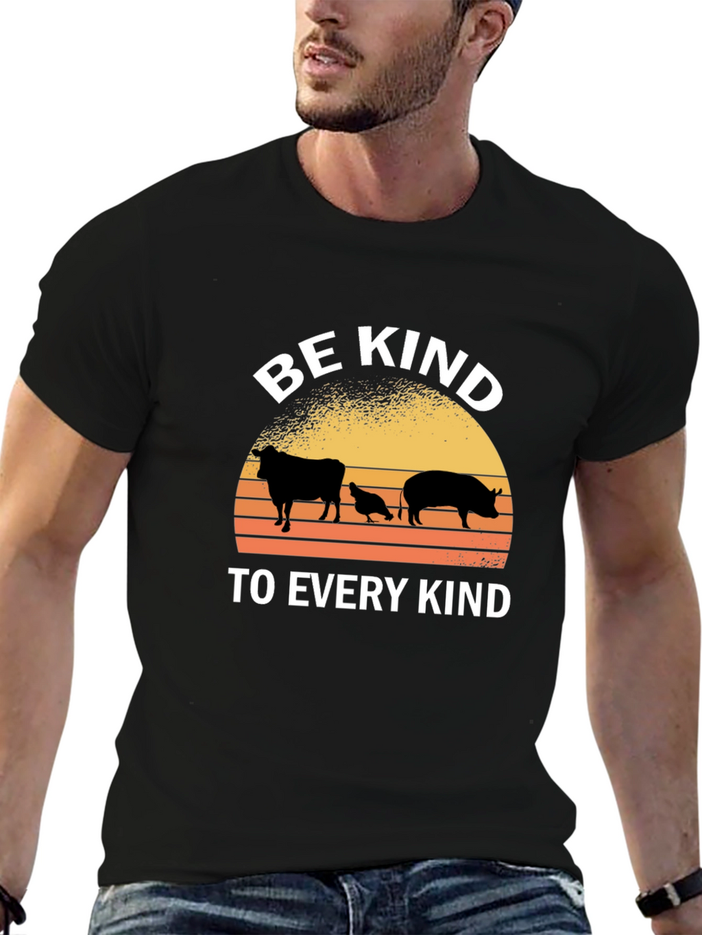 Be Kind Animal Silhouette T-Shirt