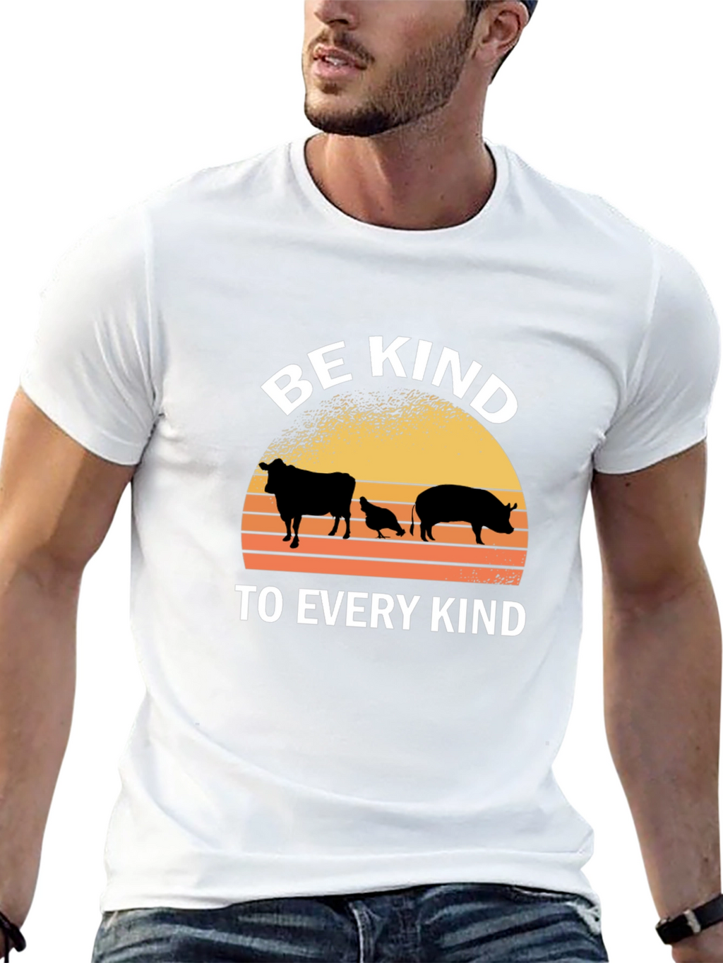 Be Kind Animal Silhouette T-Shirt