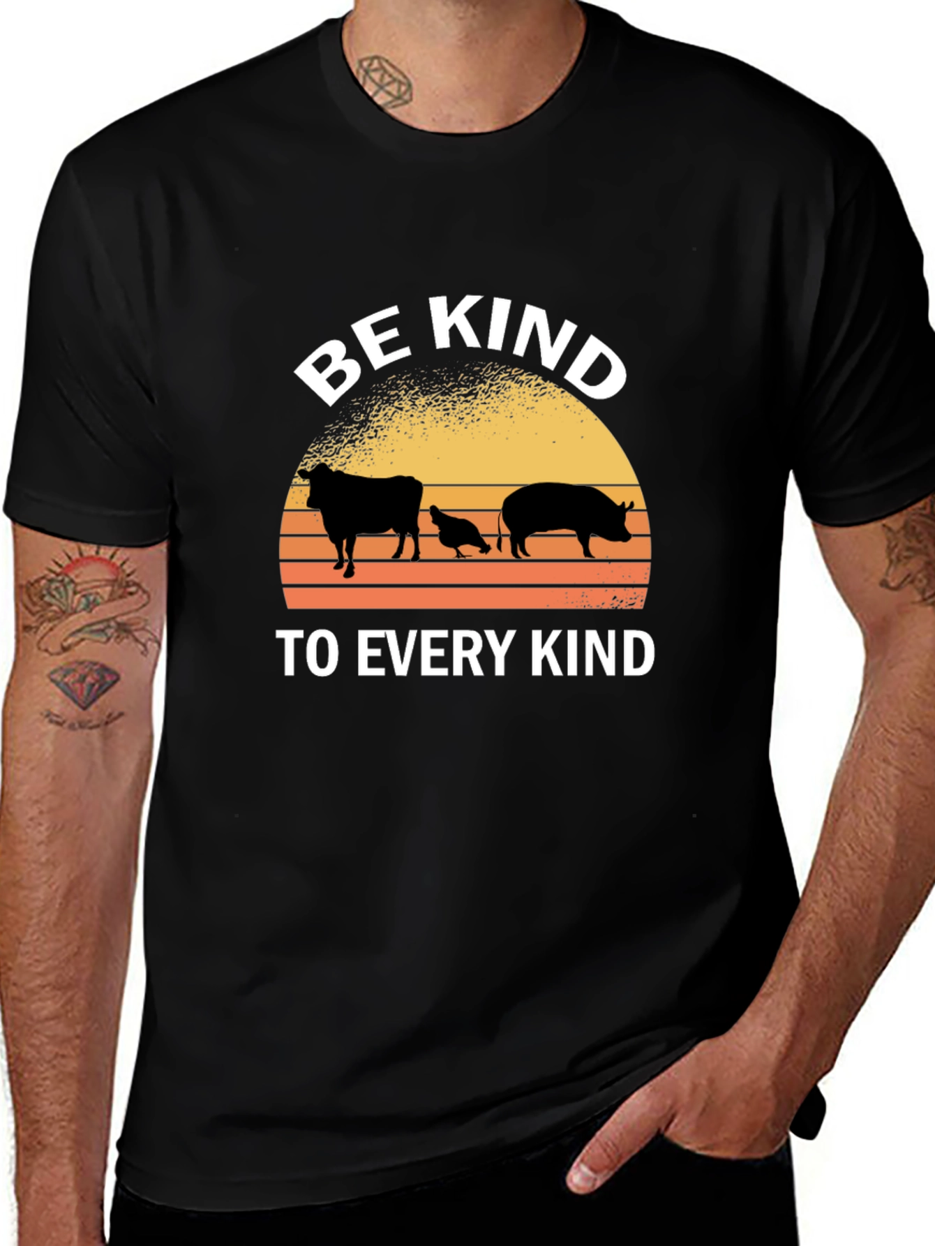 Be Kind Animal Silhouette T-Shirt