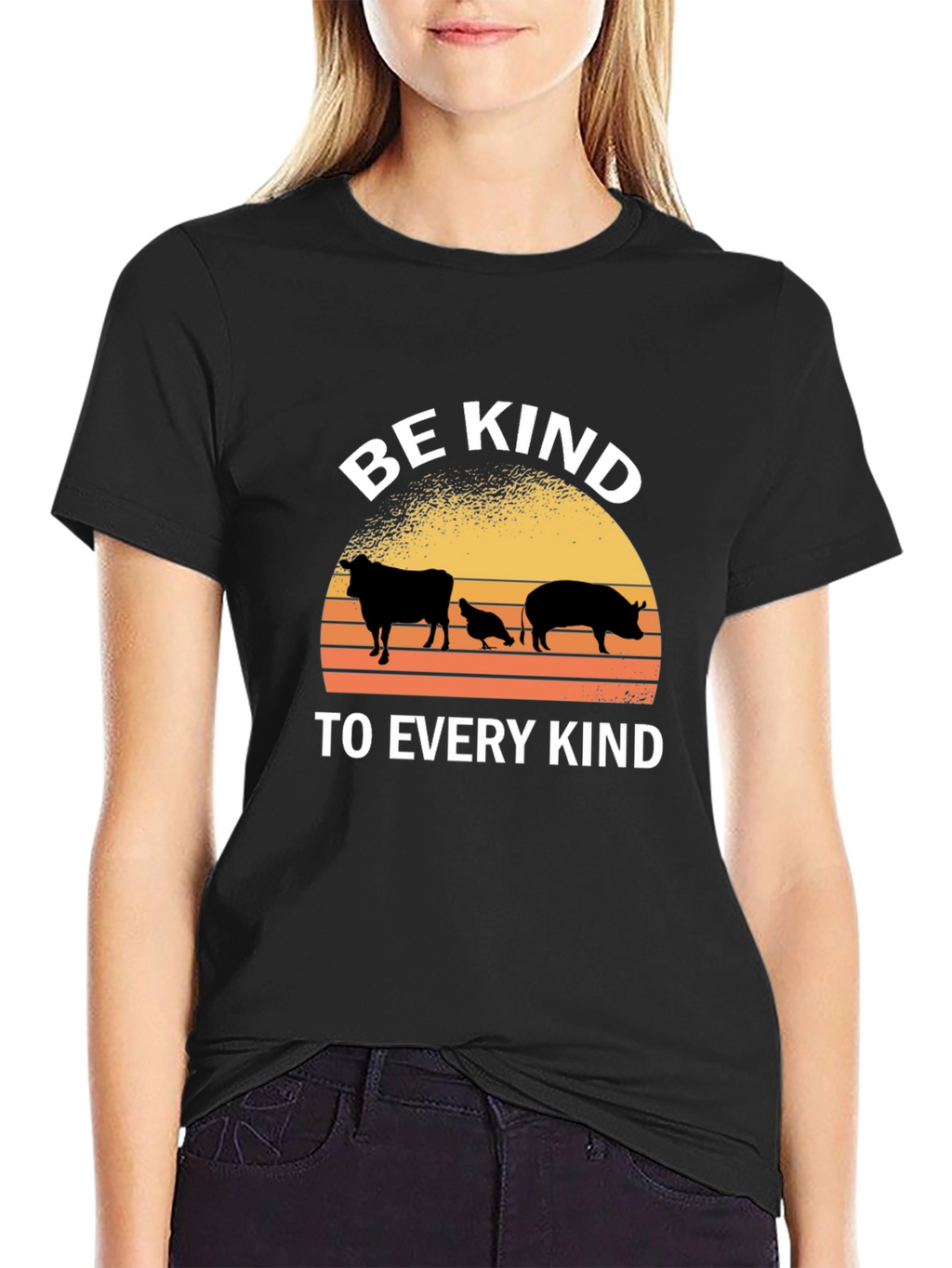 Be Kind Animal Silhouette T-Shirt