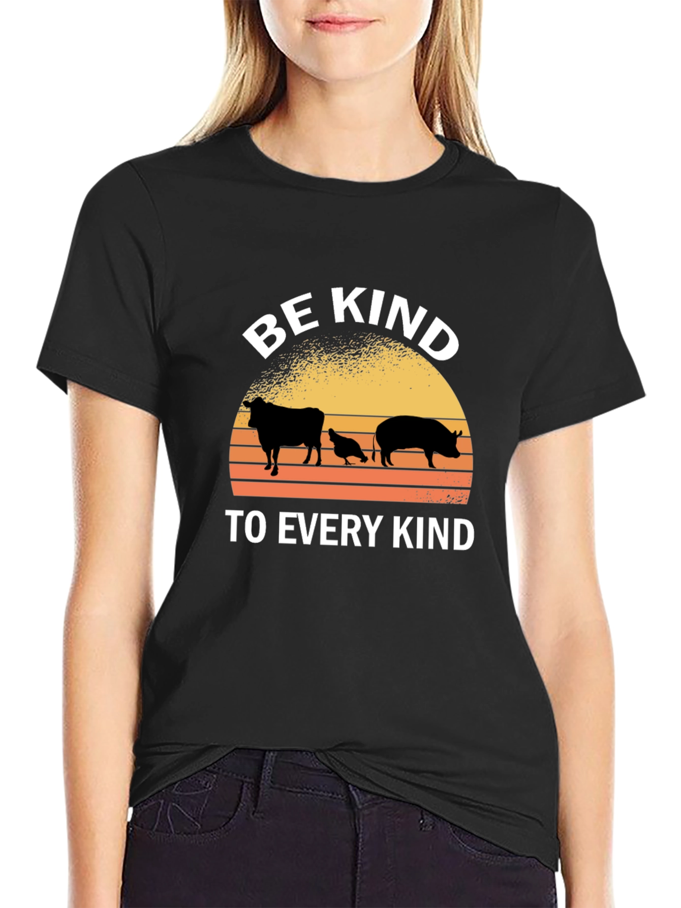 Be Kind Animal Silhouette T-Shirt
