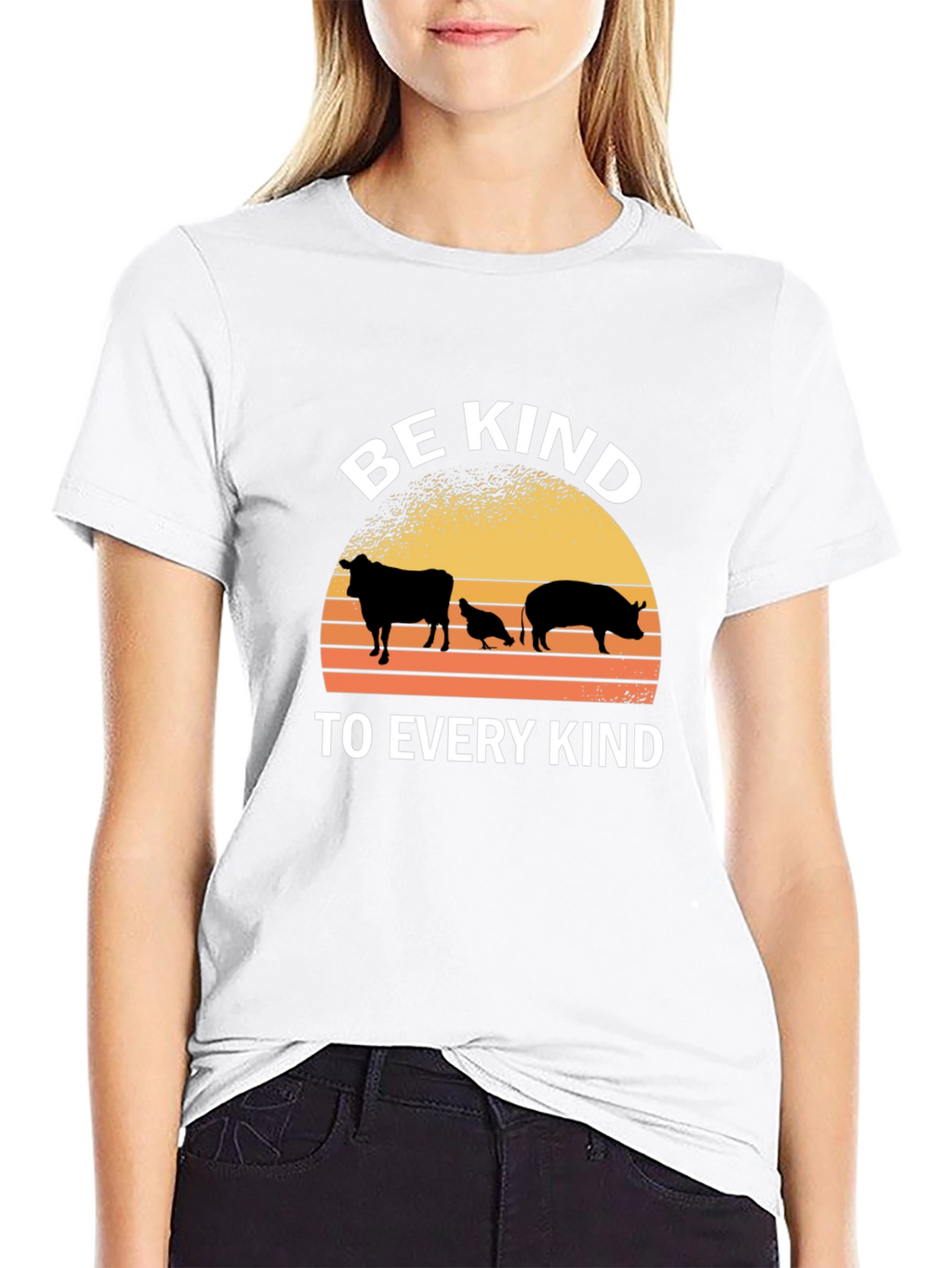 Be Kind Animal Silhouette T-Shirt