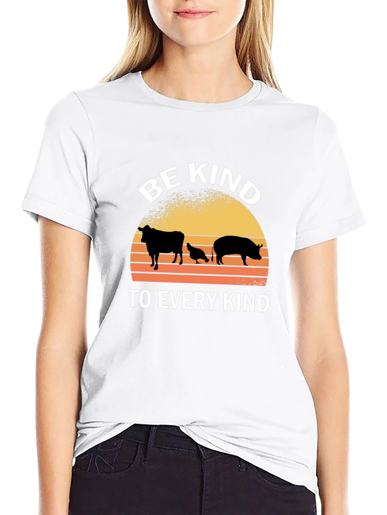 Be Kind Animal Silhouette T-Shirt