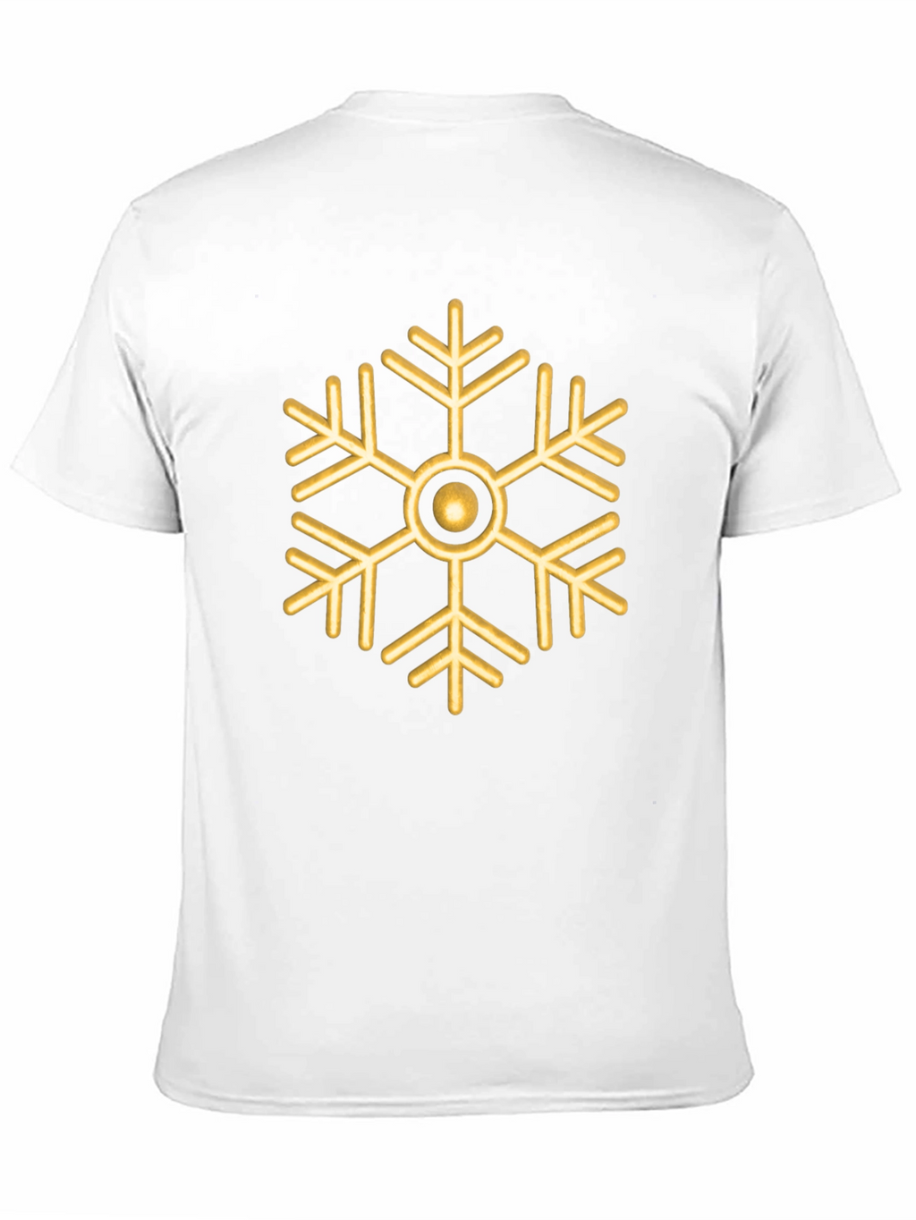 Gold Snowflake Graphic Tee - Stylish Holiday Shirt