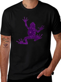 Frog Mandala Graphic Tee - Black Cotton Blend Shirt