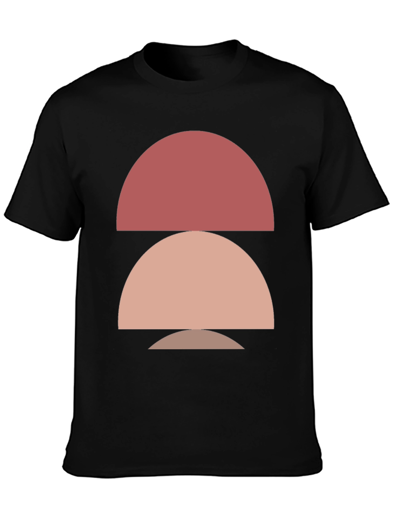 Geometric Half Circle Tee - Modern Minimalist Design